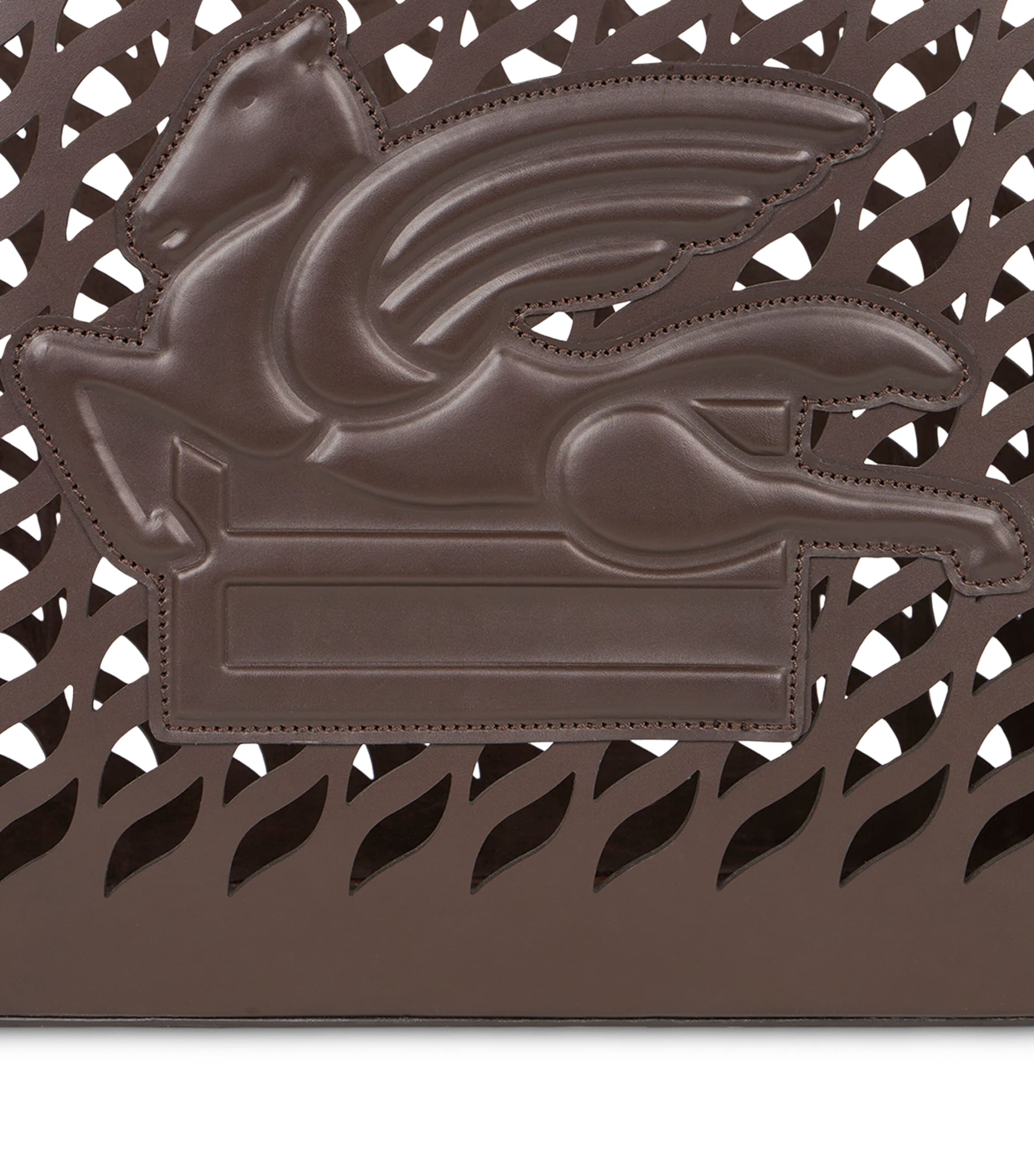 Leather Drill Basket M0696 DRK BRWN Image 4