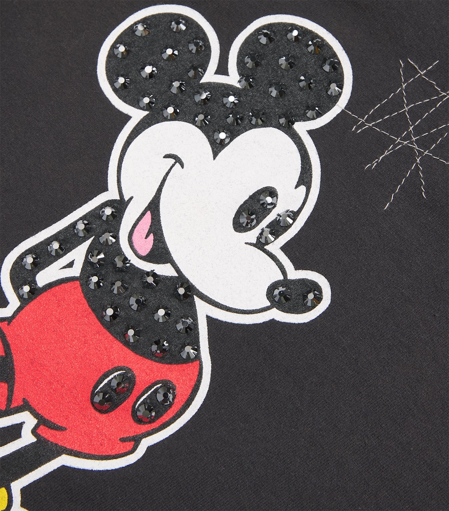 DOMREBEL Mens Cotton Mickey Mouse T-Shirt Black Image 5