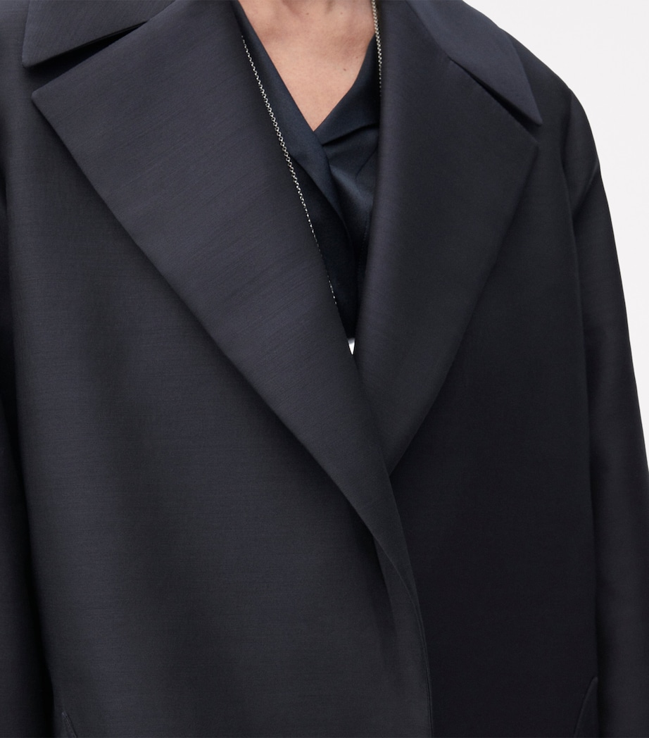 EXCLUSIVE Wool-Silk Silver Capsule Overcoat DARK BLUE Image 5