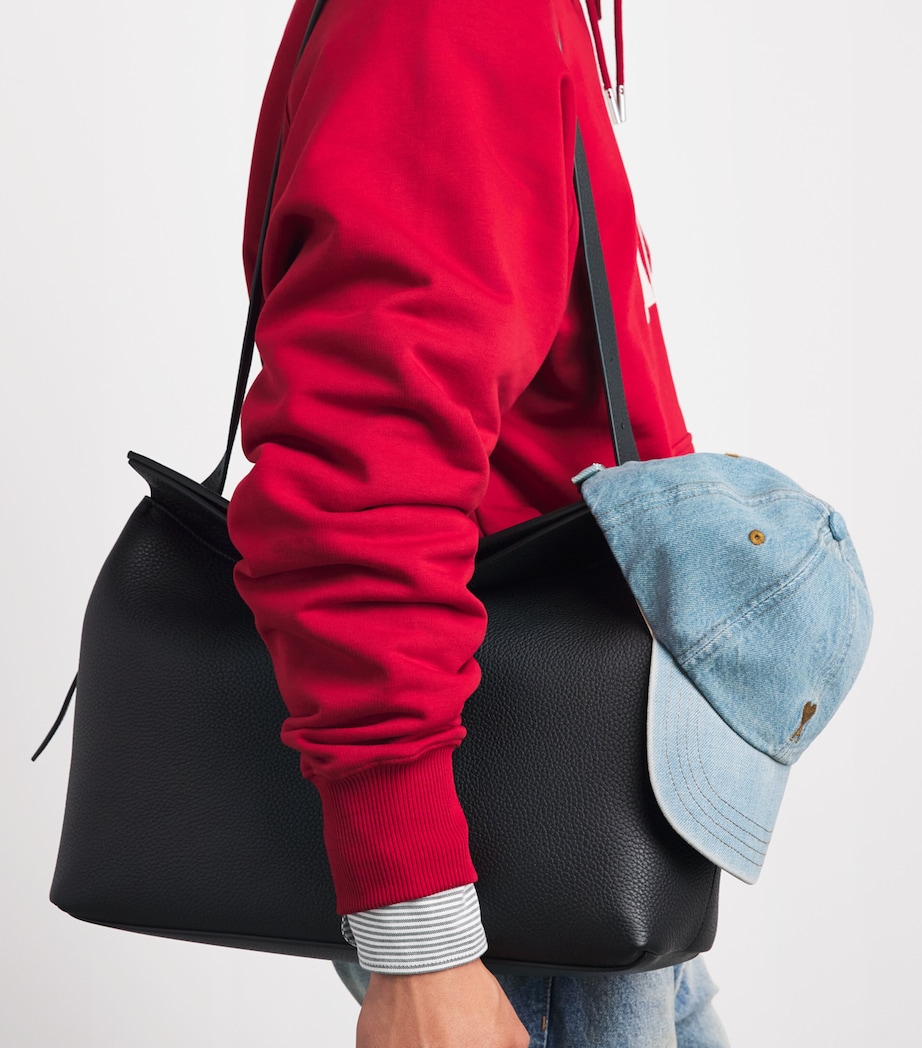 AMI Paris Blue Denim Embroidered Logo Baseball Cap | Harrods UK