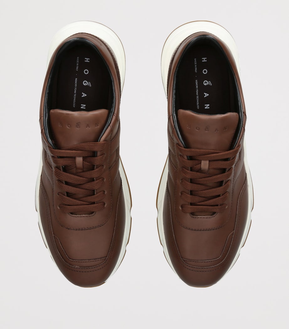 Hogan Leather Hyperlight Sneakers Dark Brown Image 3