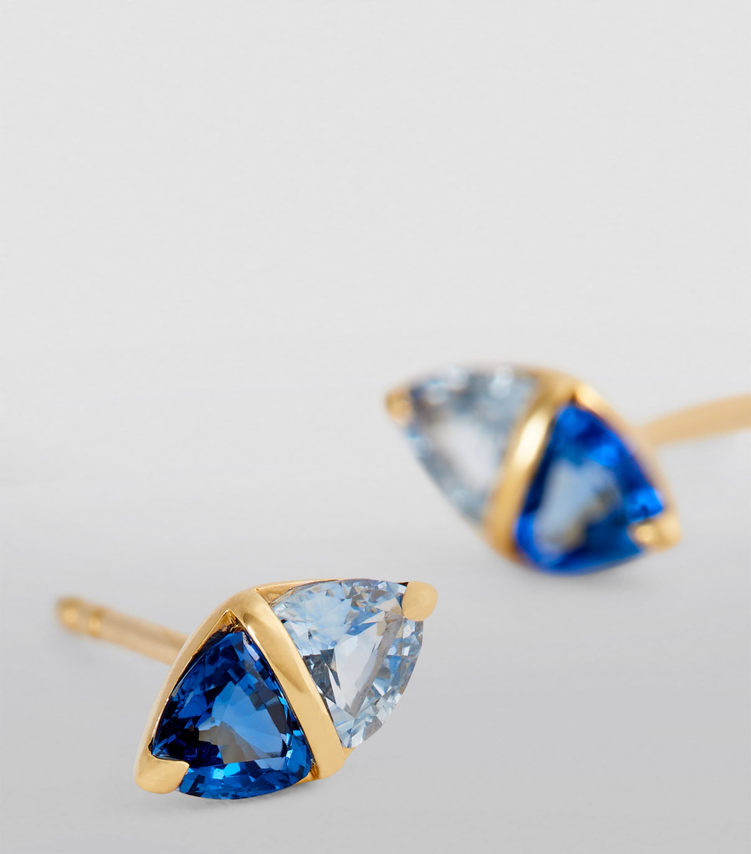 Yellow Gold and Sapphire Tilly Stud Earrings YELLOW GOLD Image 6