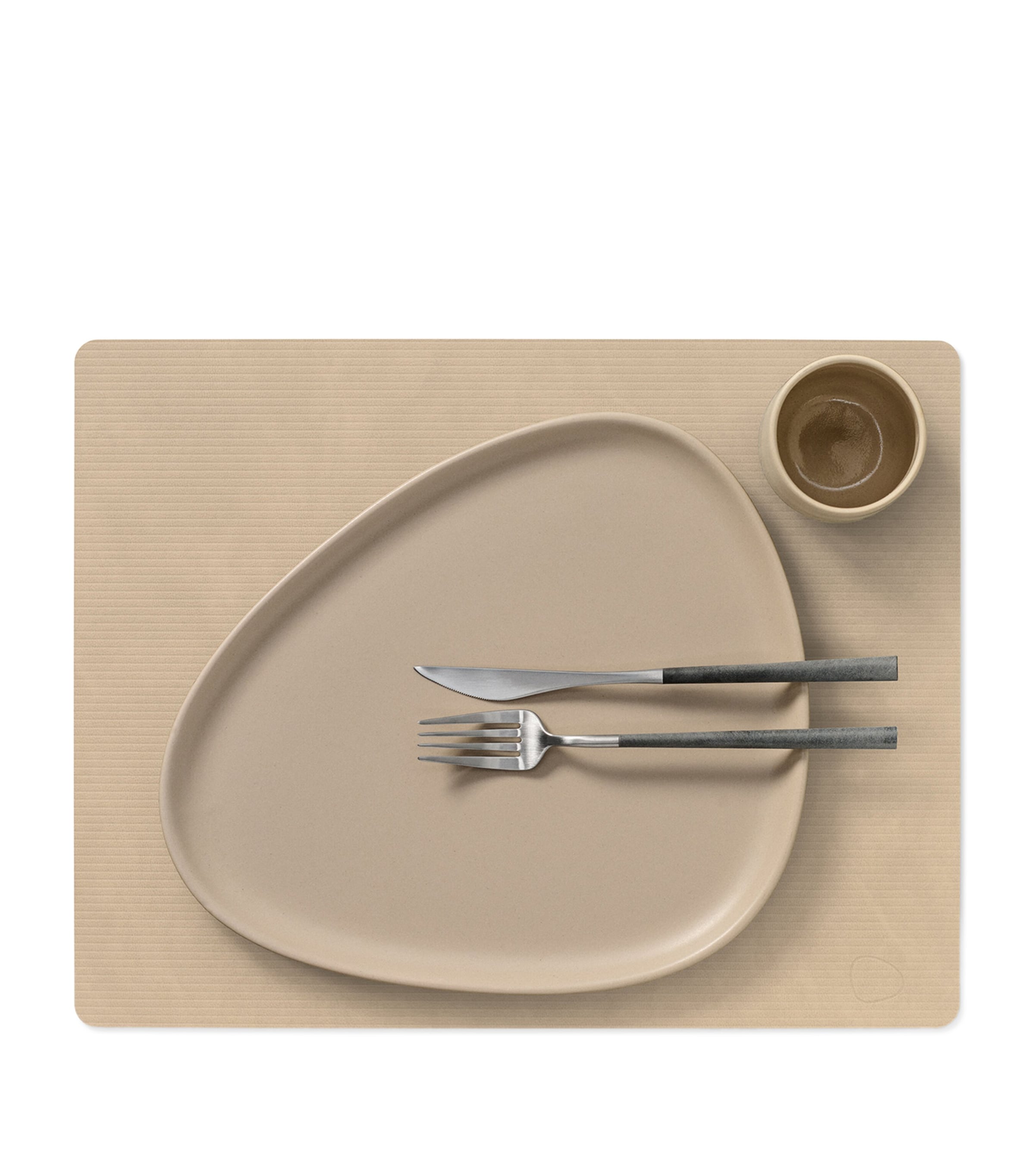 Large Square Corduroy Placemat (Set of 4) SAND Image 2