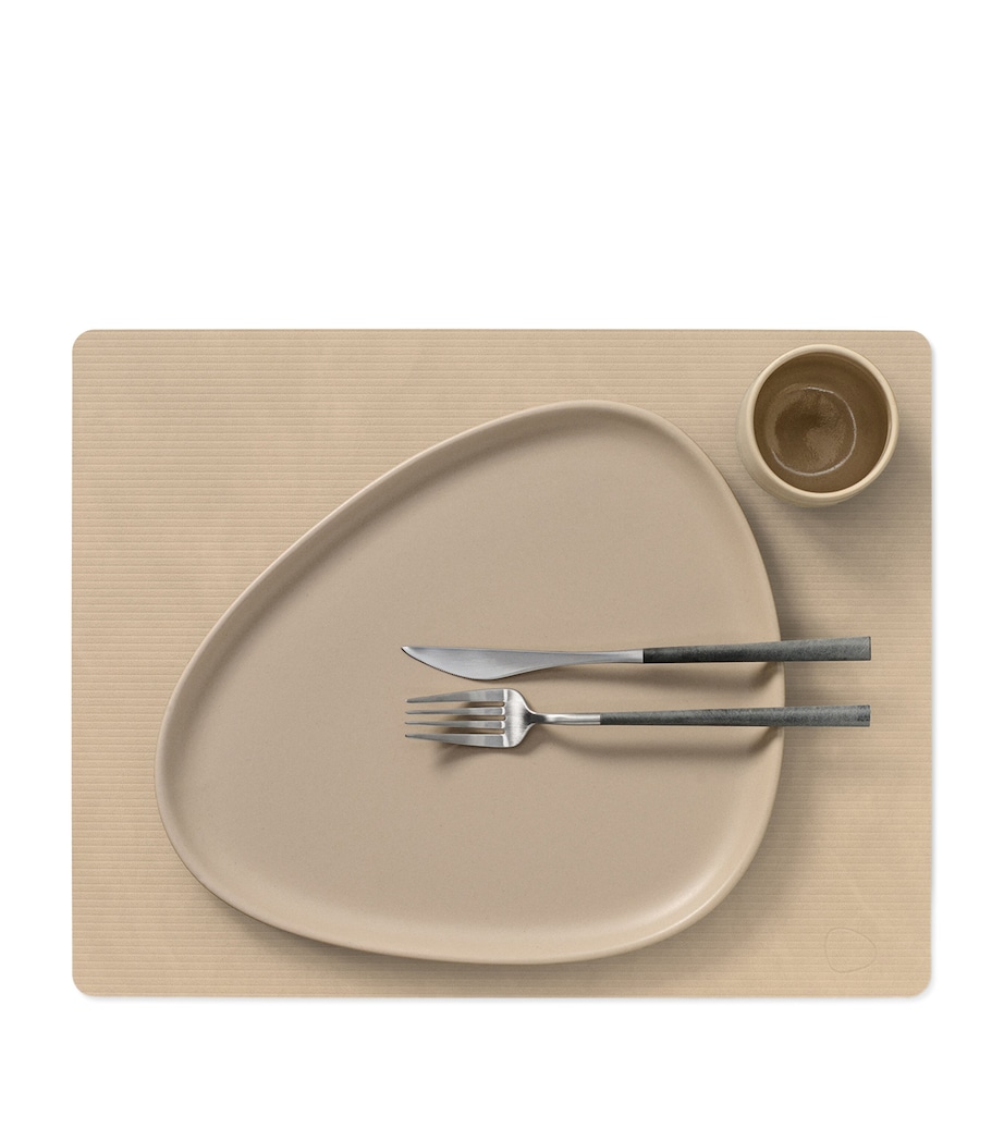 Large Square Corduroy Placemat (Set of 4) SAND Image 2