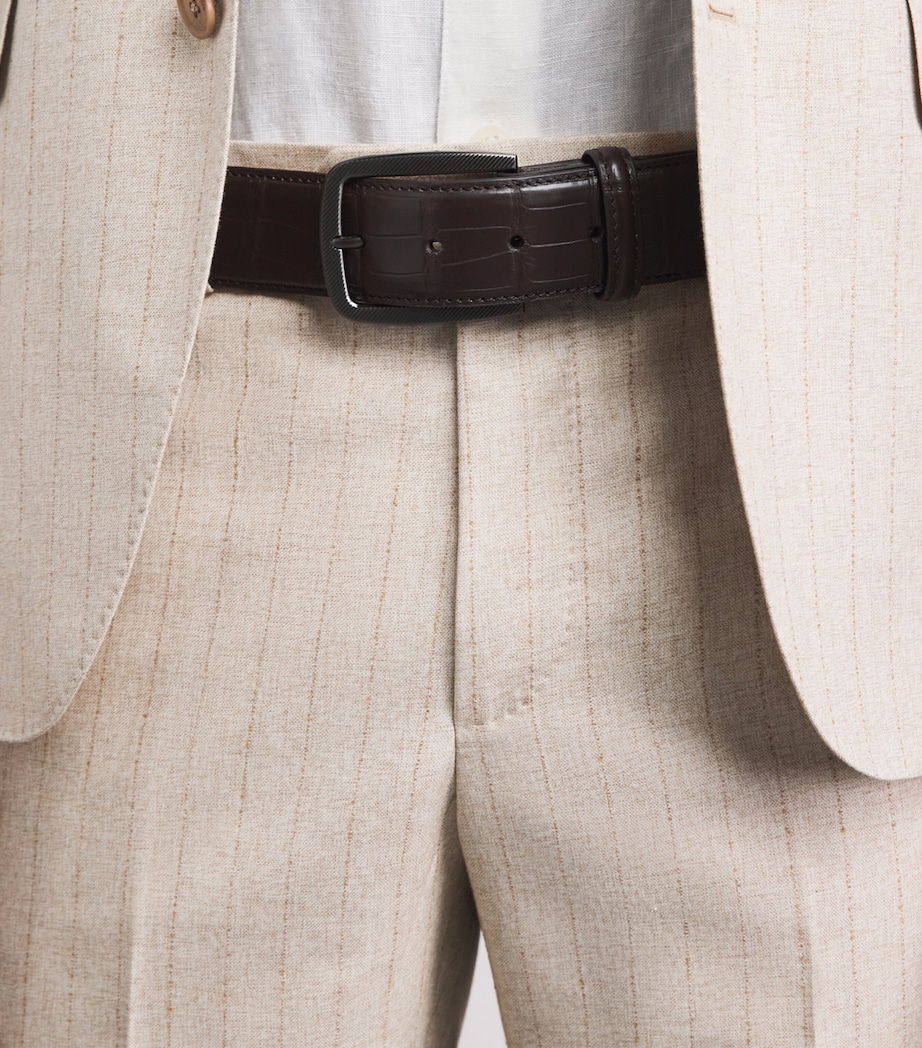 Elliot Rhodes Alligator Leather Belt T Moro Image 2