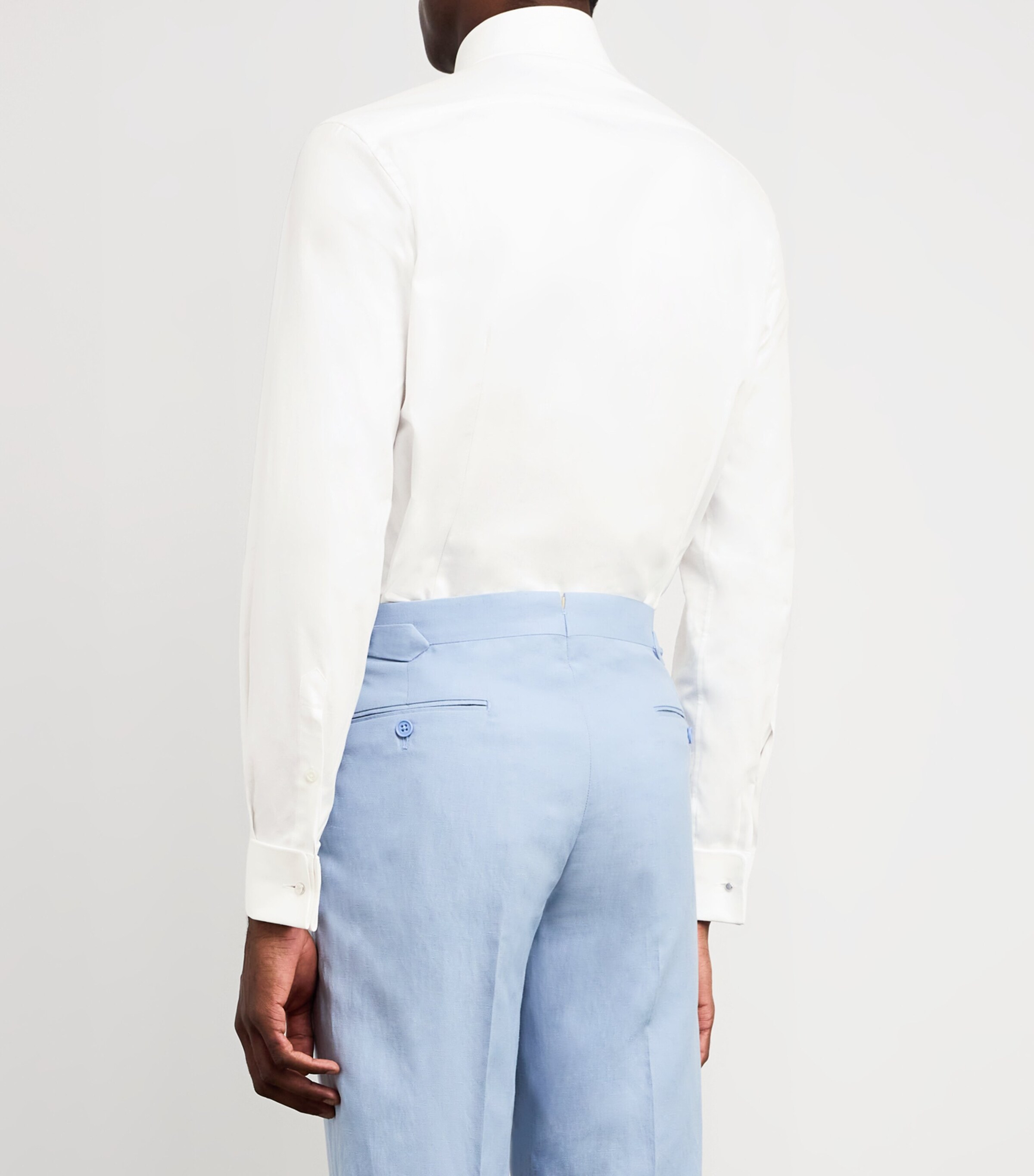 Herringbone Twill Shirt 081 WHITE PRINT Image 4