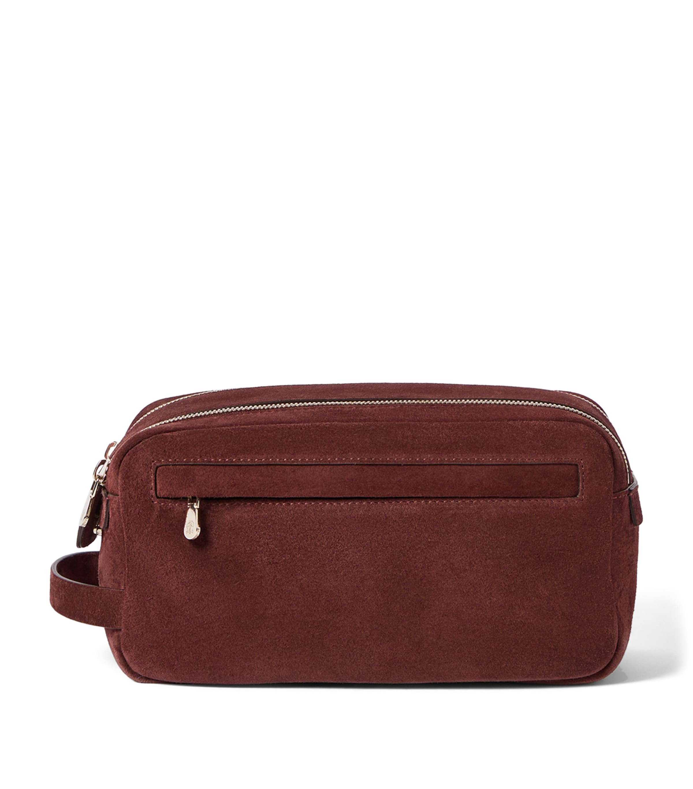 Brunello Cucinelli Suede Zipped Wash Bag Image 1