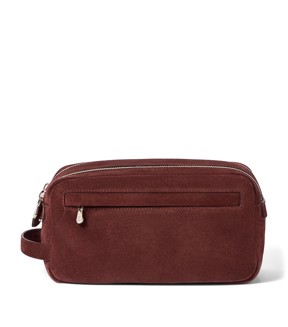 Brunello Cucinelli Suede Zipped Wash Bag Image 1