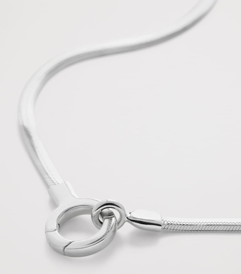 Monica Vinader Sterling Silver Snake Chain Necklace Sterling Silver Image 4