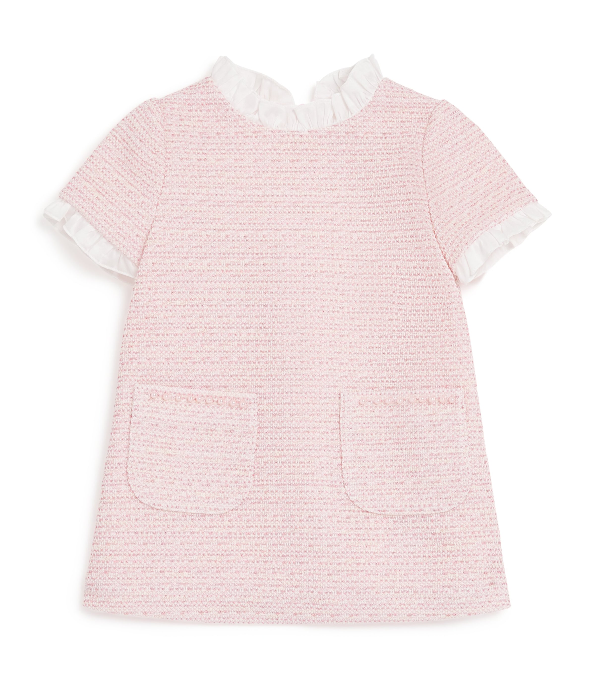 bimbalo pink dress Bimbalo Girls' Tiered Puff Sleeve Pink Shimmer Party Dress Pink / 9 Months
