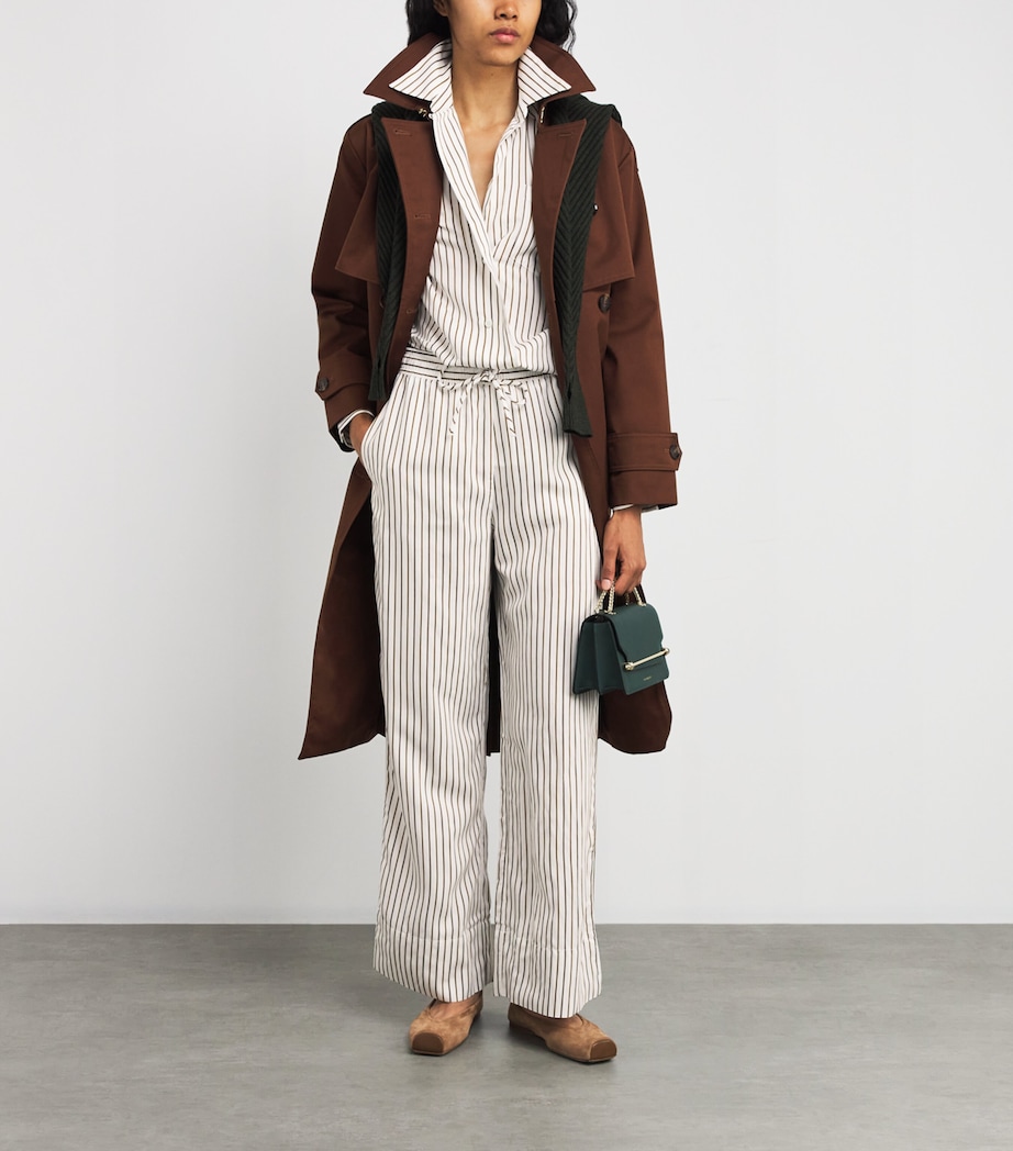 Stripe Drawstring Trousers 020 CREAM WHITE Image 2