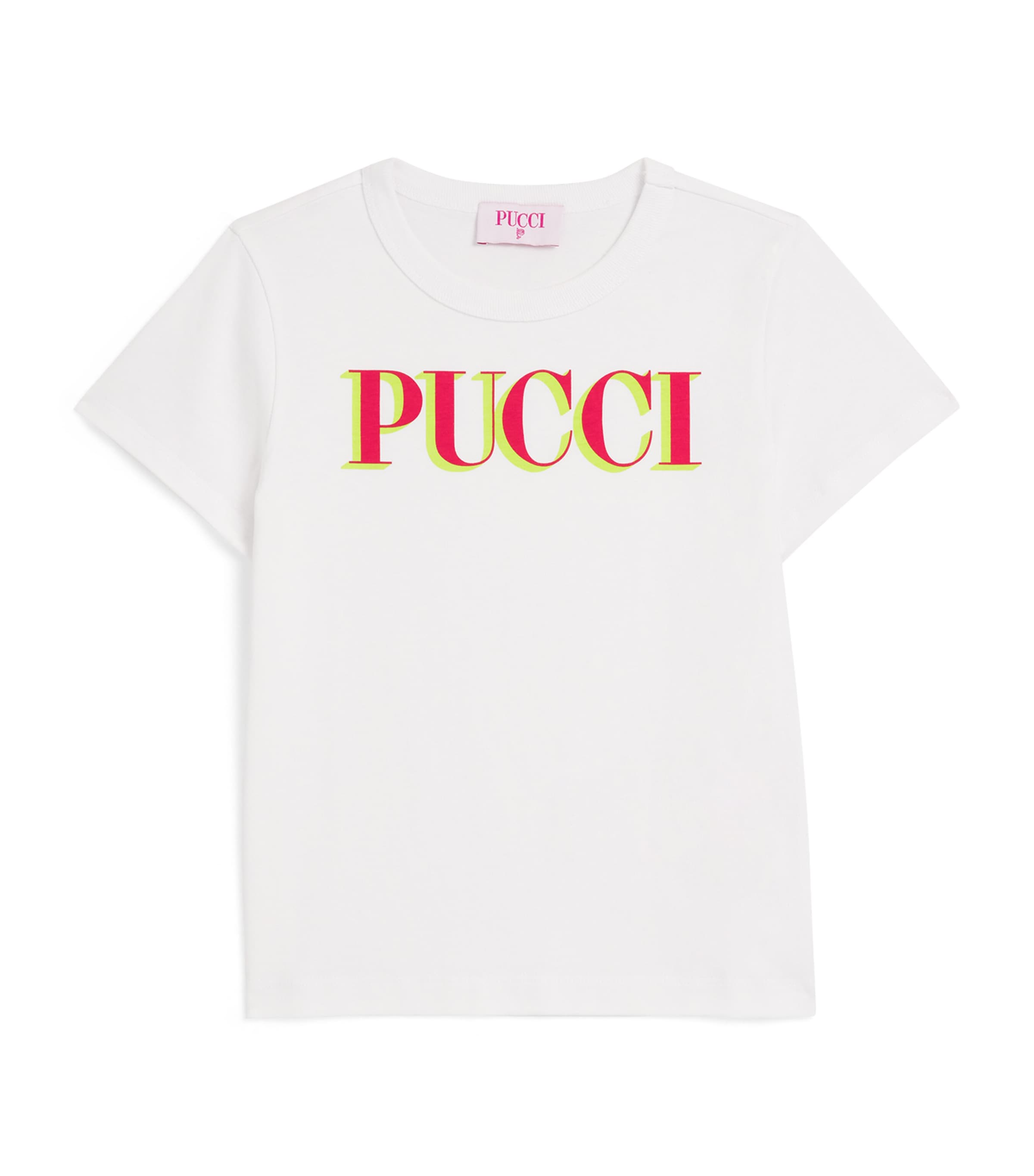 PUCCI Junior Logo Print T-Shirt (4-14 Years) White/red Image 1