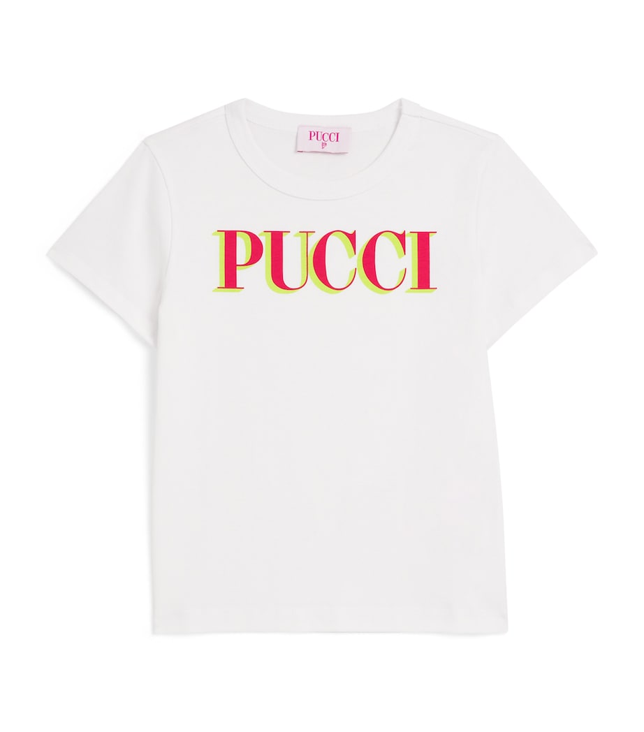 PUCCI Junior Logo Print T-Shirt (4-14 Years) White/red Image 1