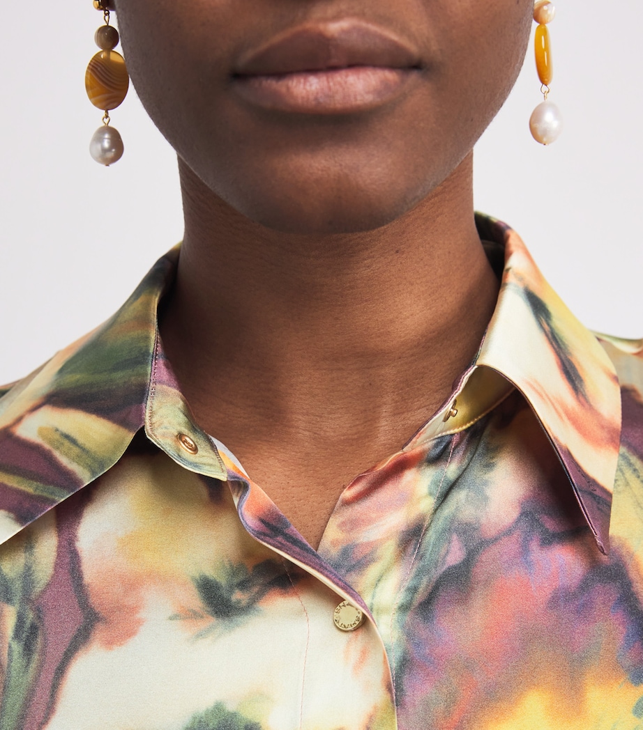 Silk Floral Shirt Dress 952 MAGNOLIA Image 6