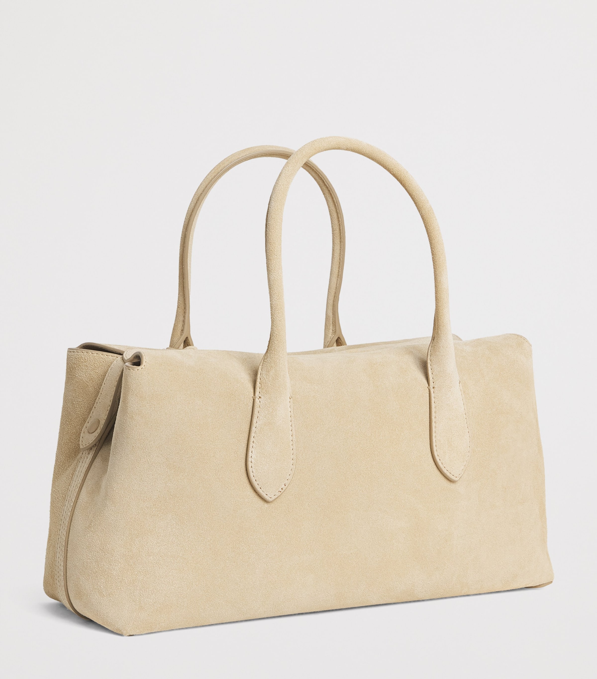 Polo Ralph Lauren Medium Suede Shoulder Bag Cashew Image 3