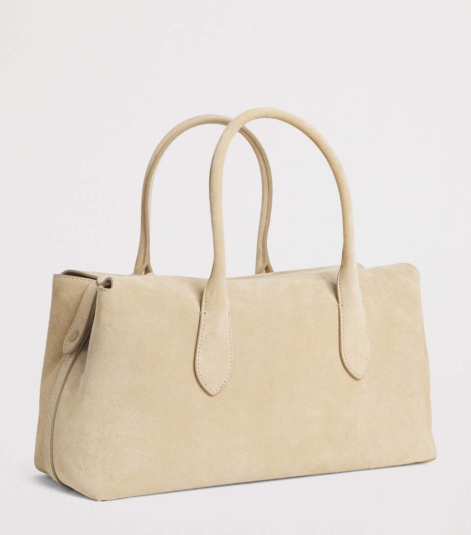Polo Ralph Lauren Medium Suede Shoulder Bag Cashew Image 3