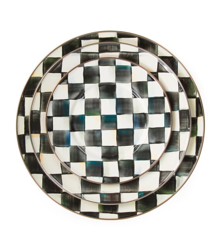 Courtly Check Salad Plate (20cm) BLACK Image 3