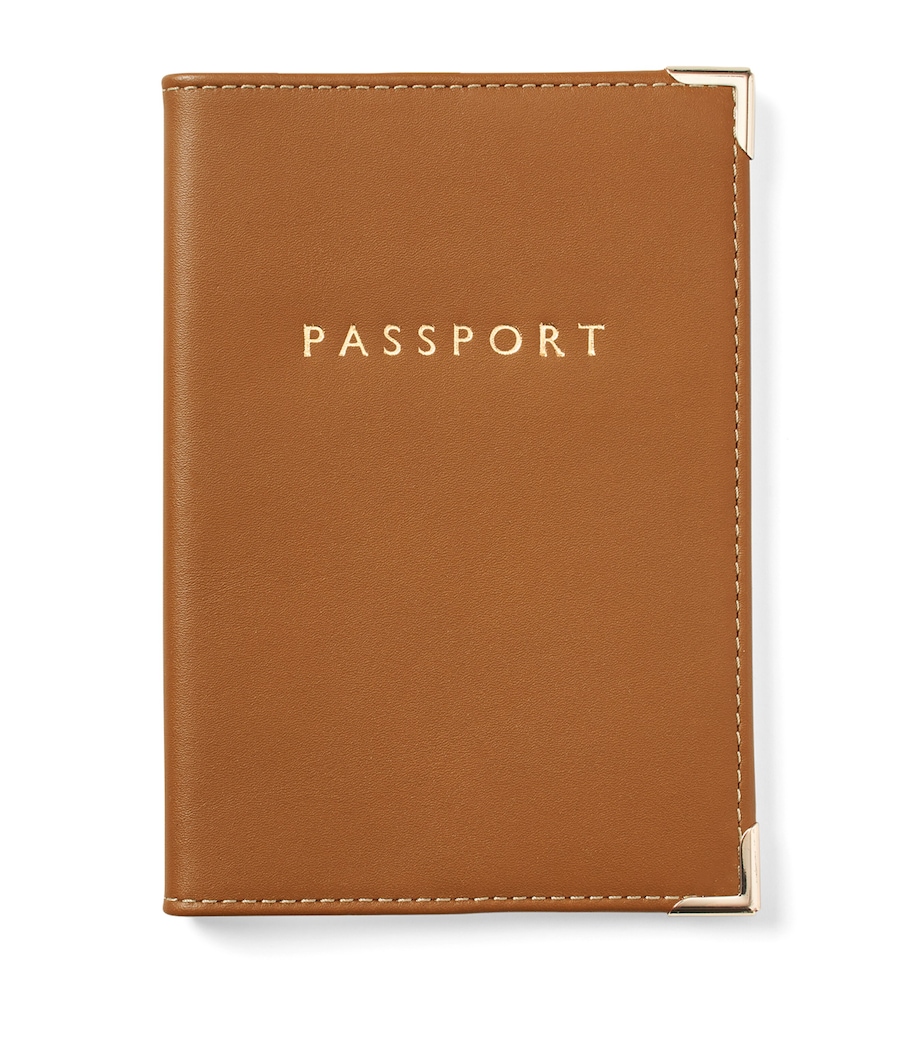 Leather Passport Cover TAN Image 1