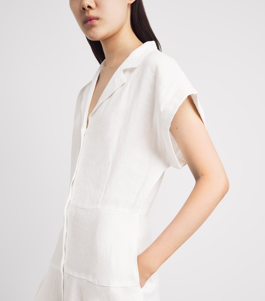 Polo Ralph Lauren Womens Linen Shirt Dress White Image 3