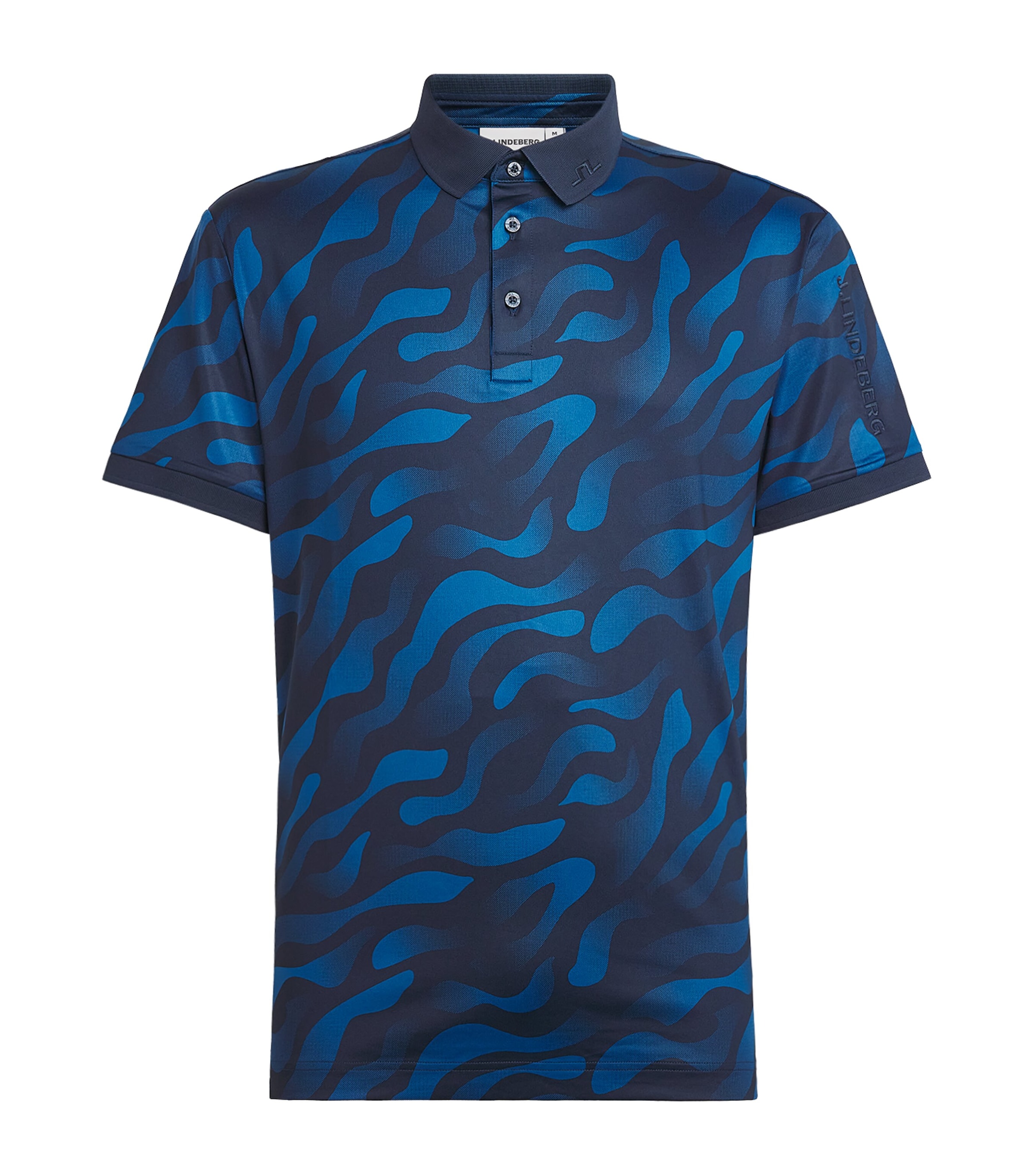 J. Lindeberg J Lindeberg Tour Tech Printed Polo Shirt In Blue