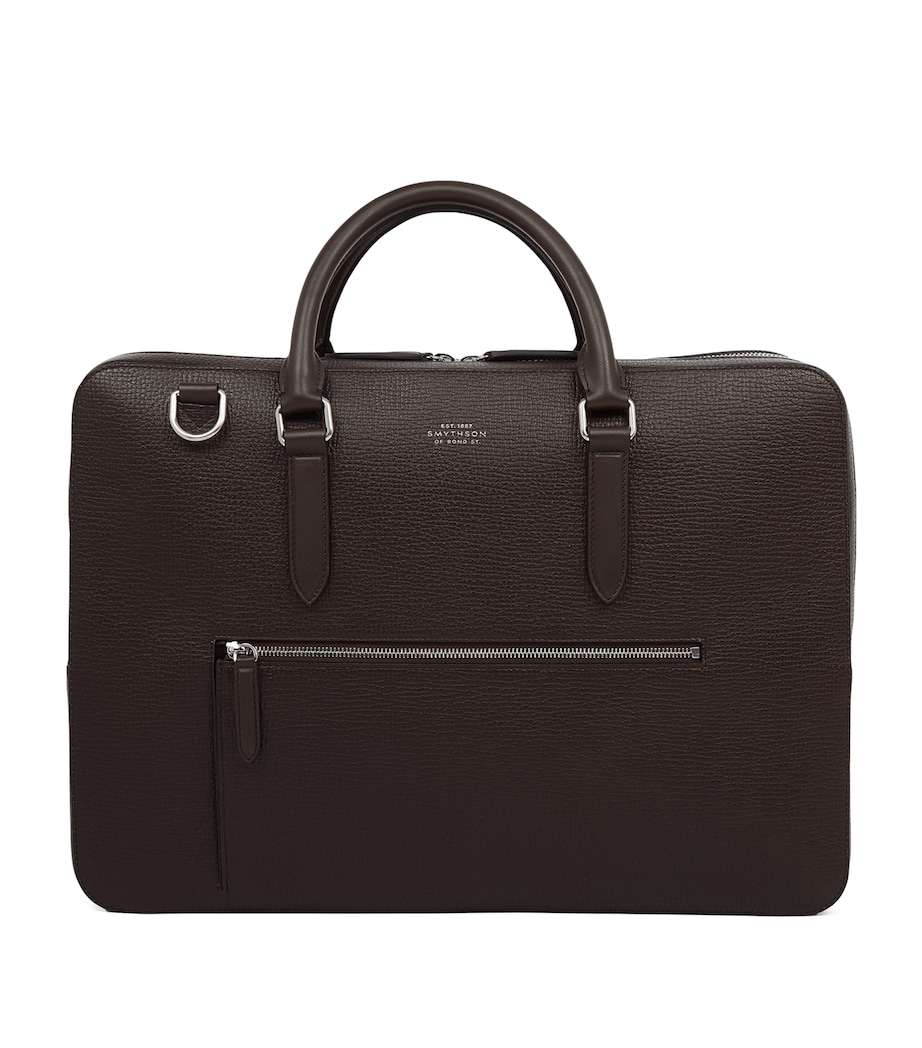 Large Calfskin Ludlow Briefcase D BROWN Image 1