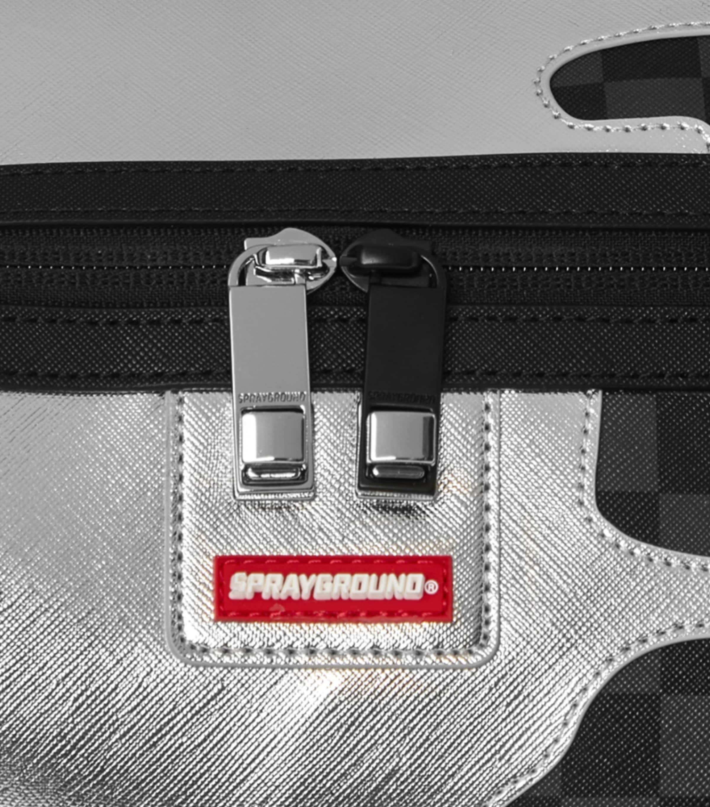 Sprayground Silver Side Drip Duffle Bag Silver Side Drip Image 8