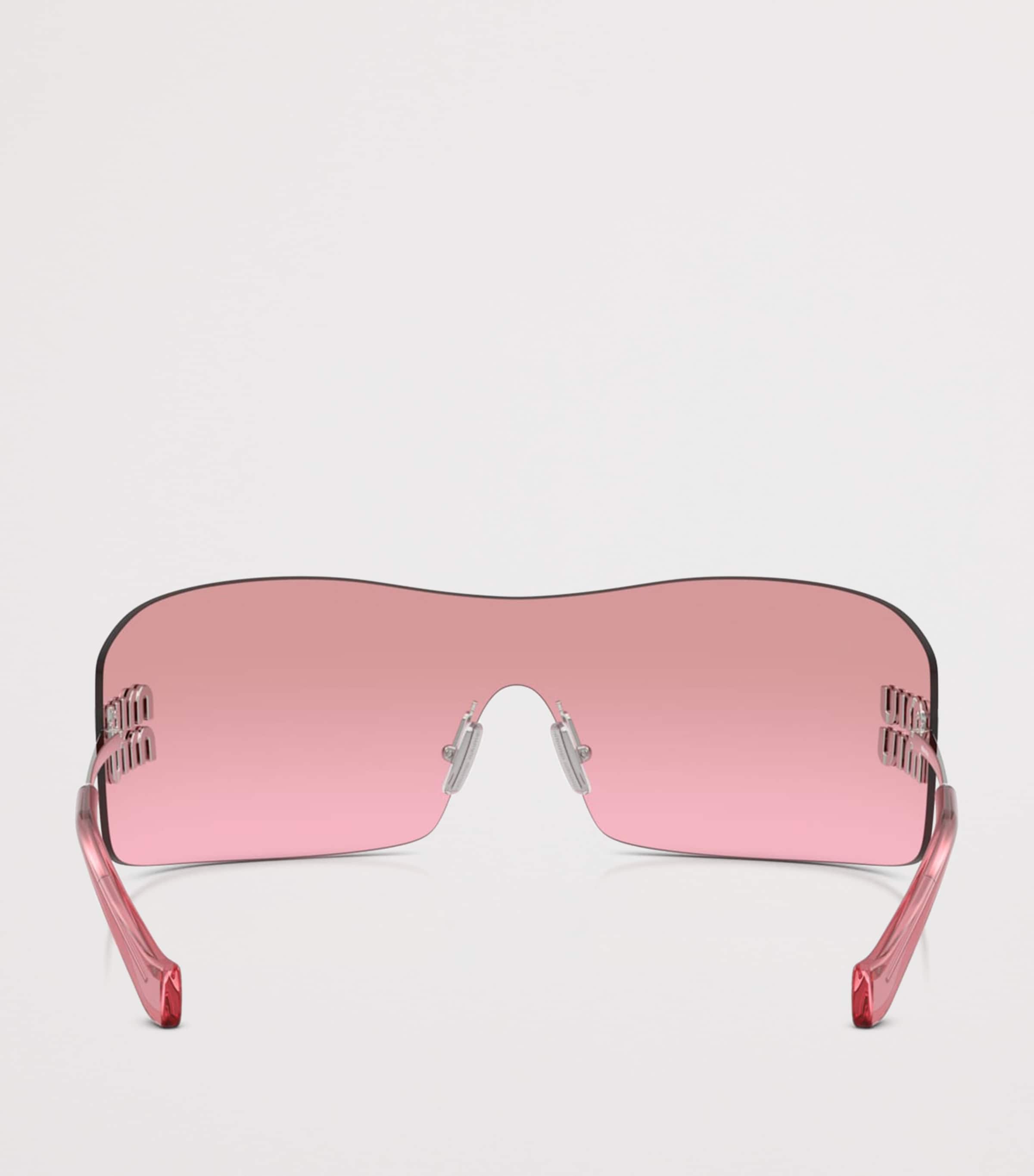 Miu Miu Rimless Shield Sunglasses Silver Image 4