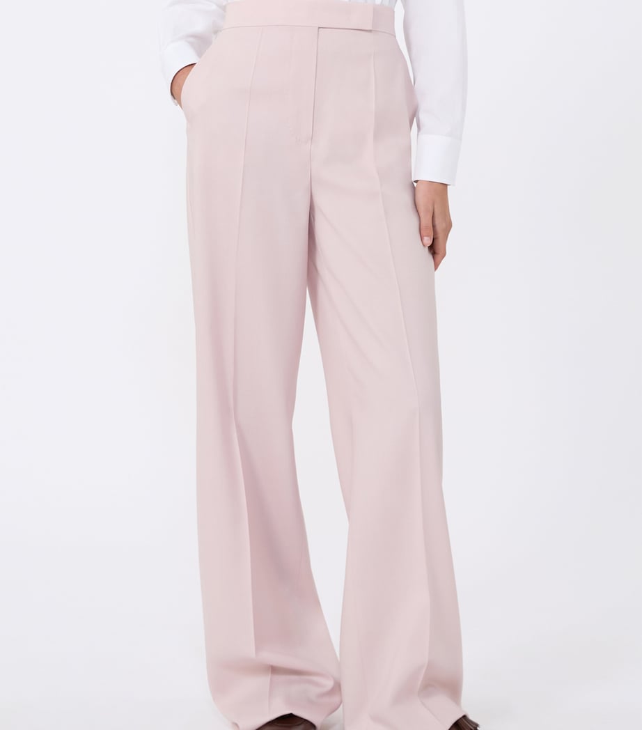 Wool-Silk Tailored Trousers BEIGE PINK Image 3