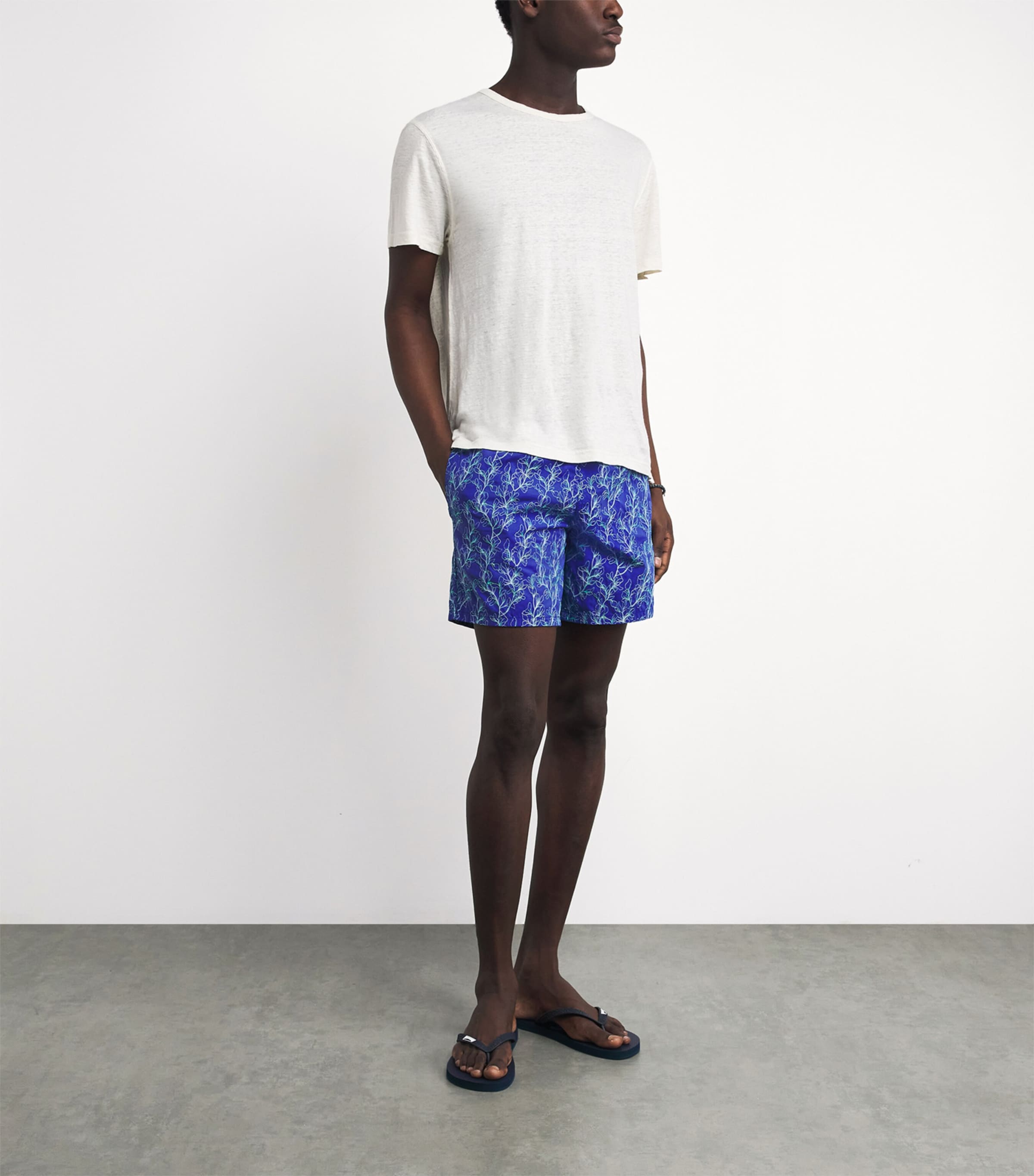 Vilebrequin Mens Embroidered X-Ray Seaweed Swim Shorts Versailles Image 4