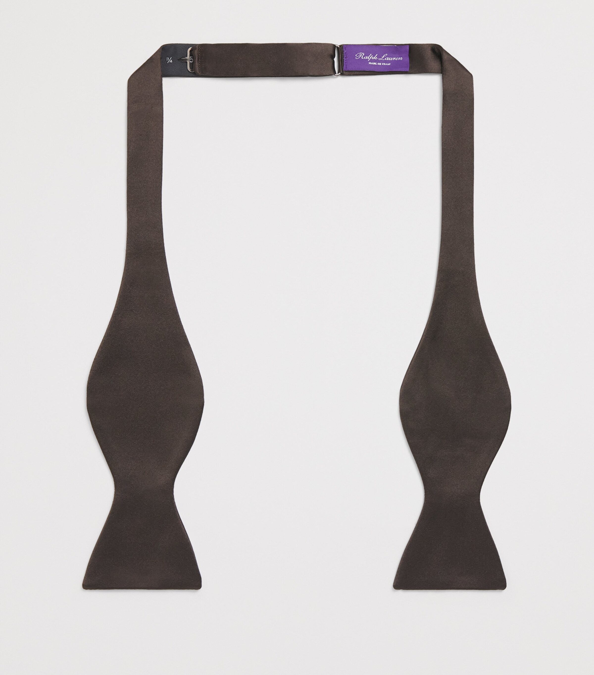 Silk Satin Bow Tie DARK LUGGAGE BROWN Image 3