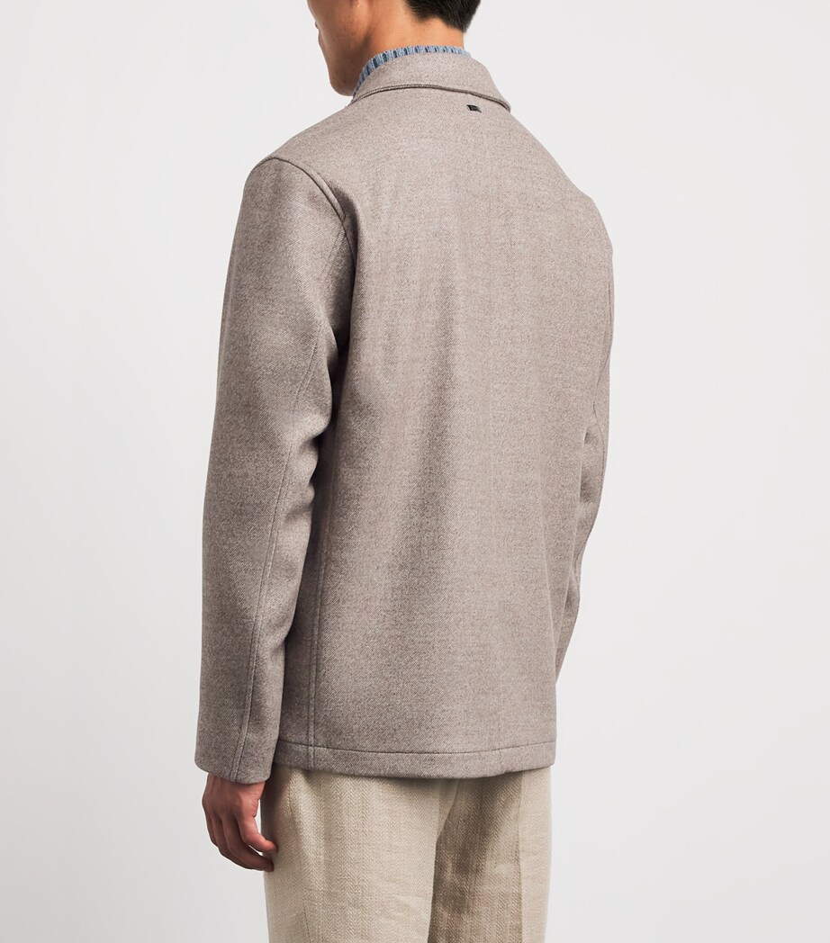 Herno Mens Virgin Wool Jacket Chantilly Image 5
