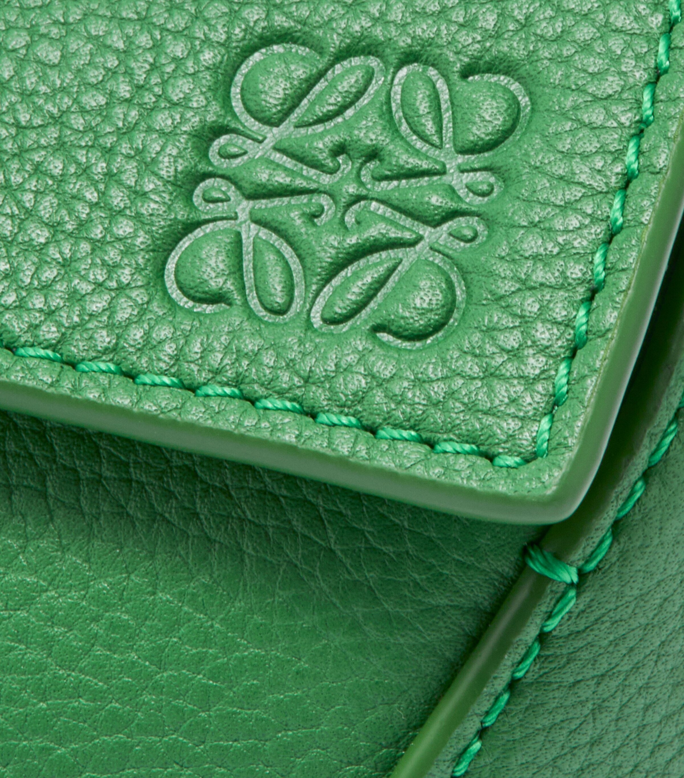 Mini Leather Puzzle Edge Top-Handle Bag TROPICAL GREEN Image 7