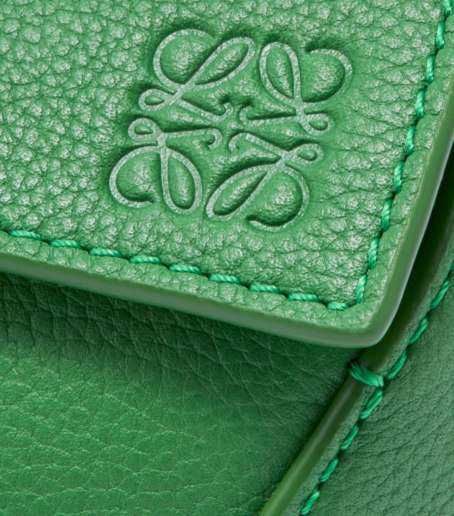 Mini Leather Puzzle Edge Top-Handle Bag TROPICAL GREEN Image 7