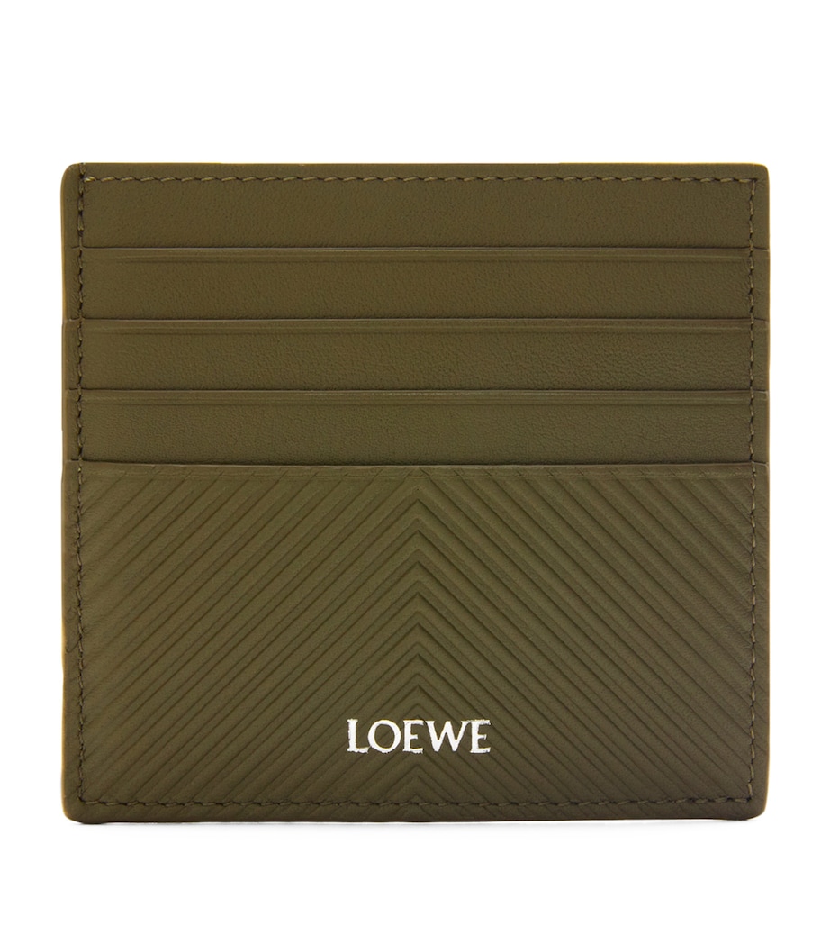 LOEWE Leather Logo Card Holder Dark Khaki Green Image 1