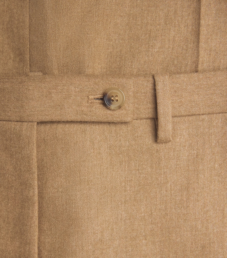 Khaite Womens Wool Hunter Straight Trousers Desert Sand Image 6