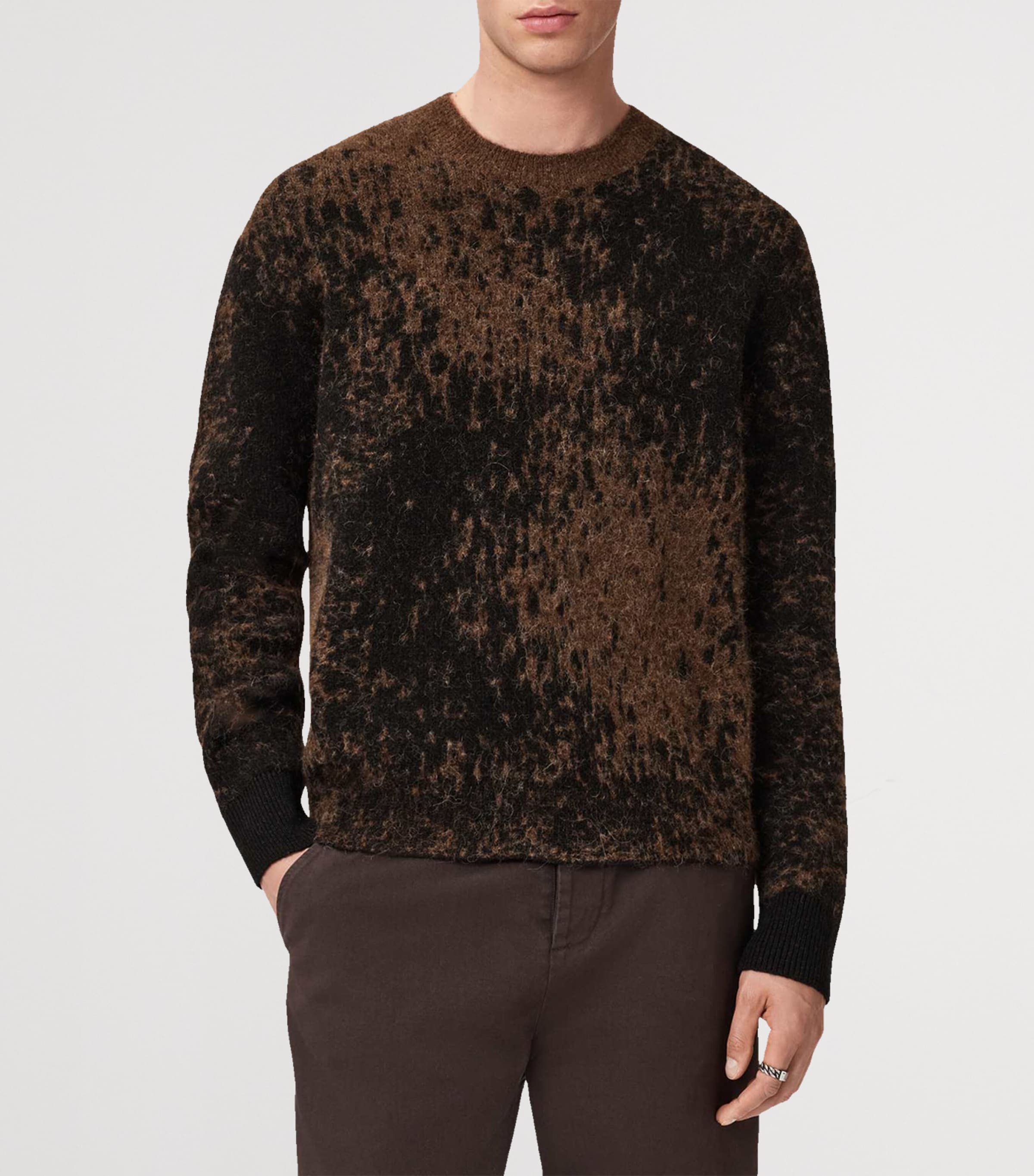 Wool-Blend Jacquard Storm Sweater BROWN Image 4