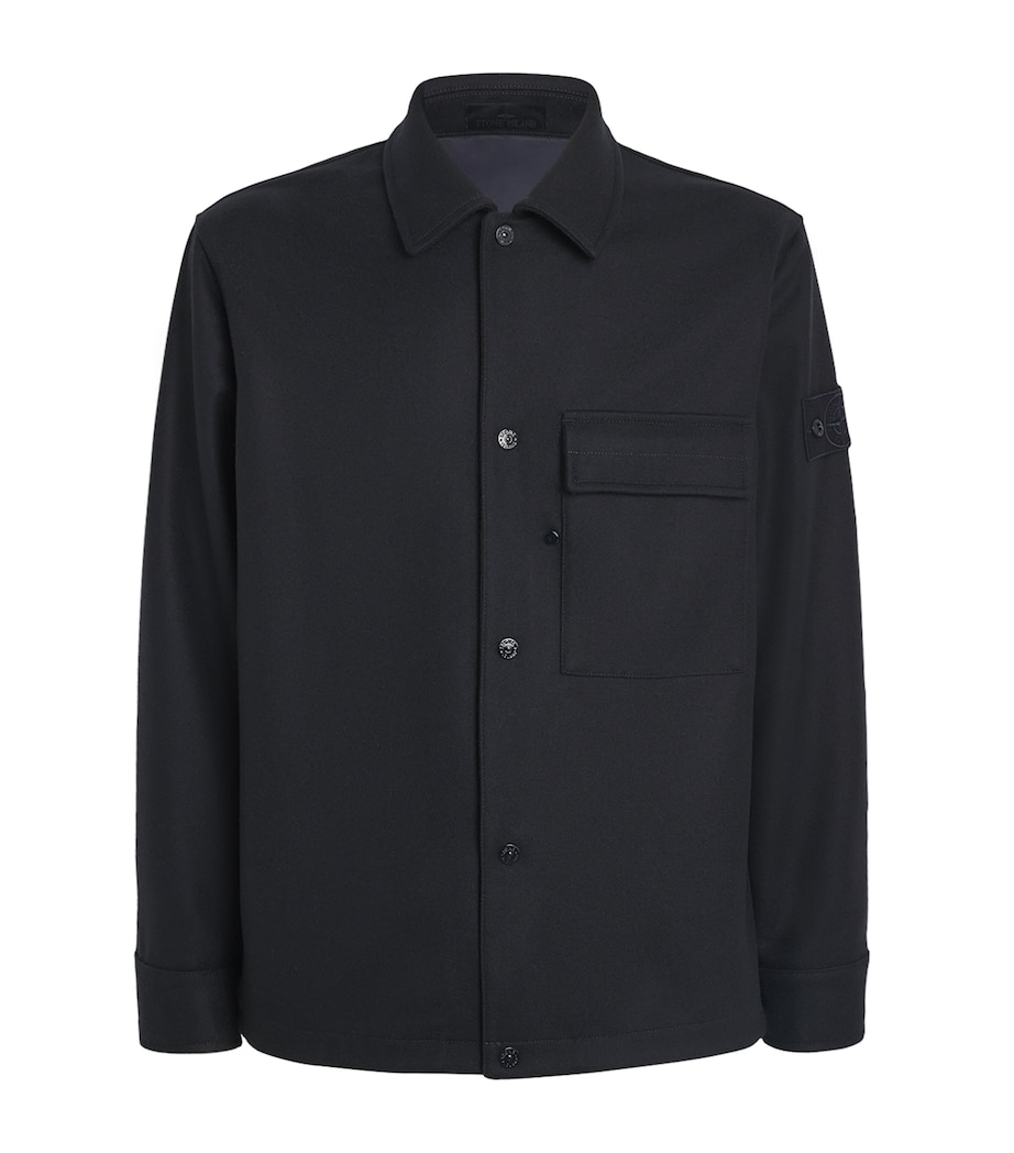 GHOST PIECE Virgin Wool-Blend Felt Overshirt V0020 Image 1