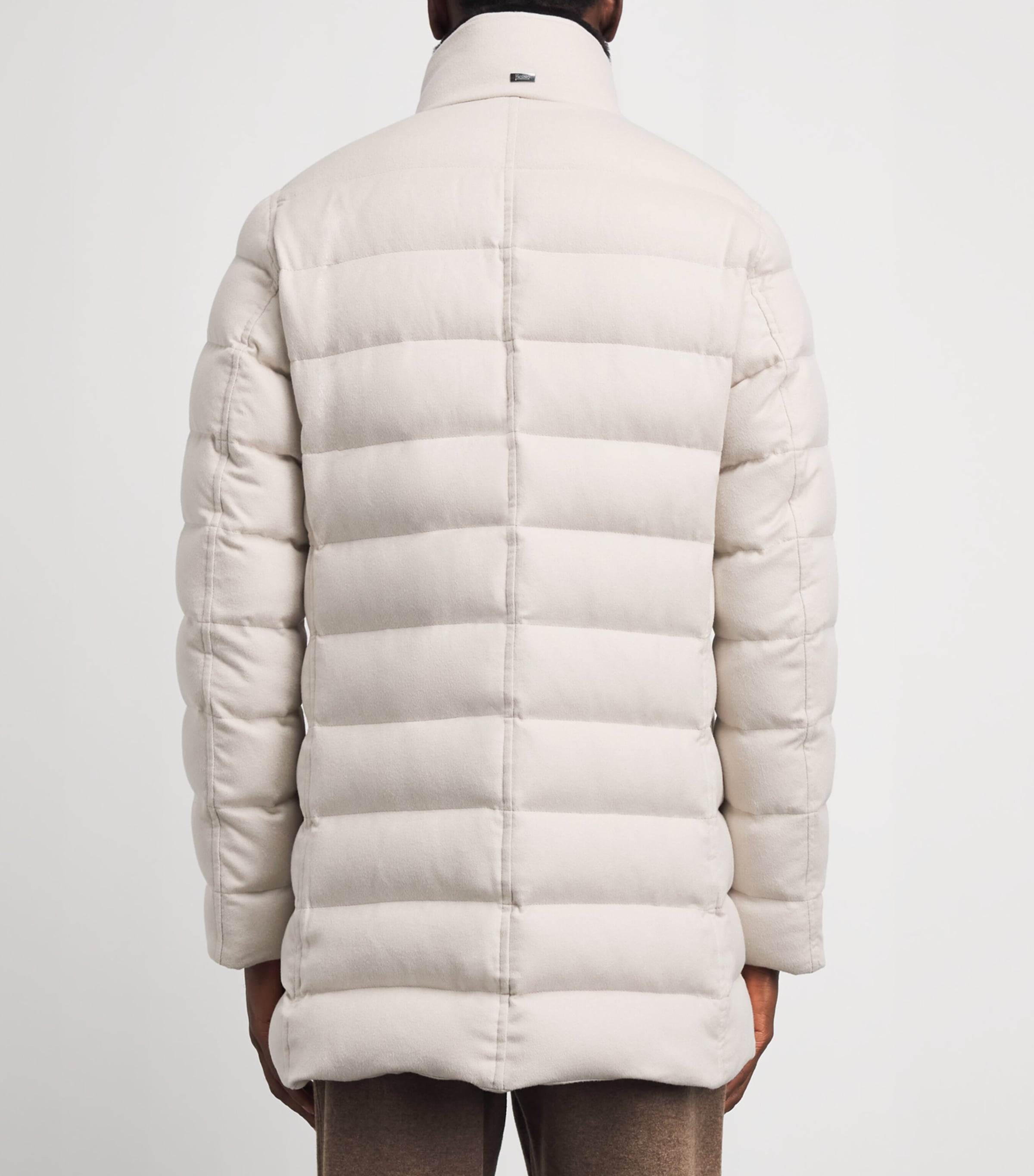 Herno Mens Silk-Cashmere Down Jacket Chantilly Image 5