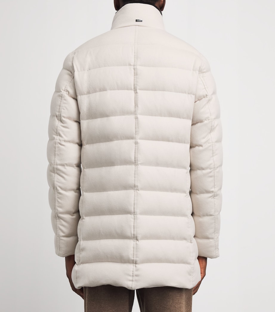 Herno Mens Silk-Cashmere Down Jacket Chantilly Image 5