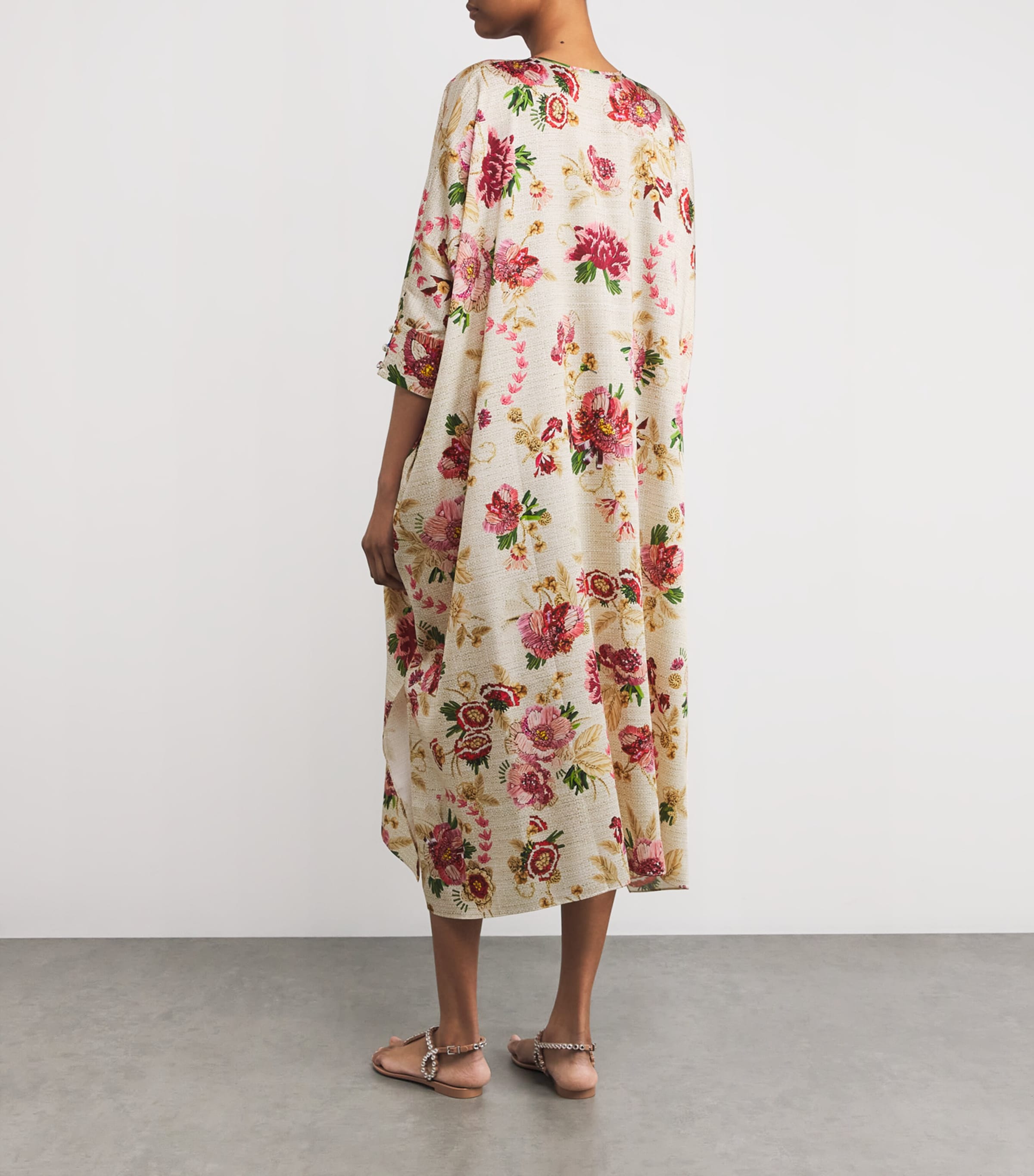 Printed Zante Midi Kaftan FARINIFERA AOP PINK Image 3