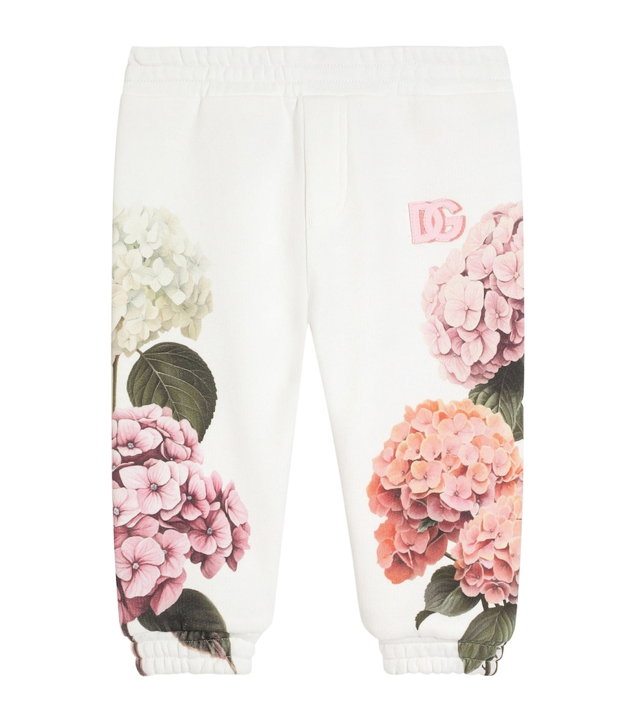 Dolce&Gabbana Kids Hydrangea Sweatpants (3-30 Months) White Image 1