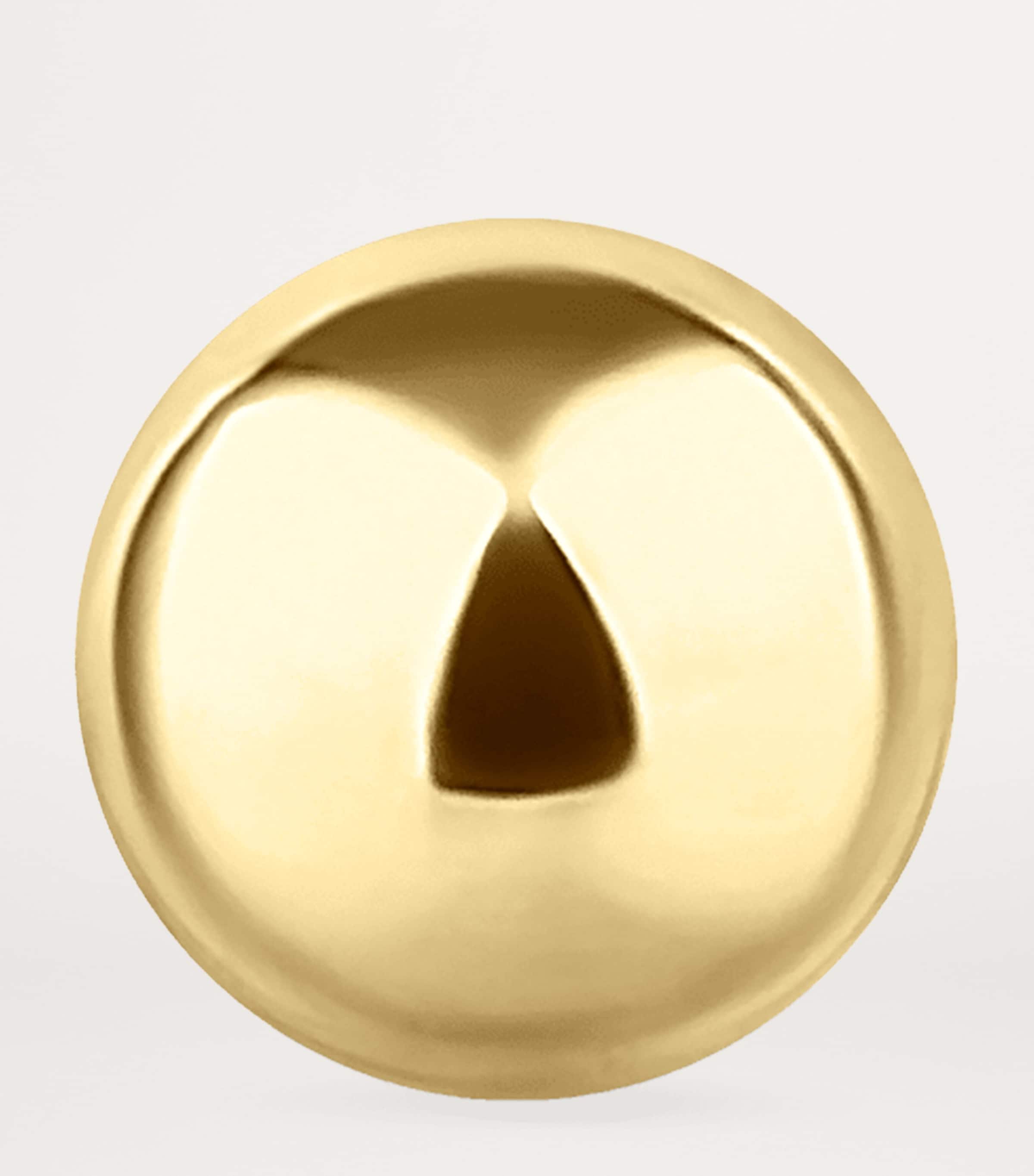 Ball Threaded Single Stud Earring (3mm) YELLOW GOLD Image 4