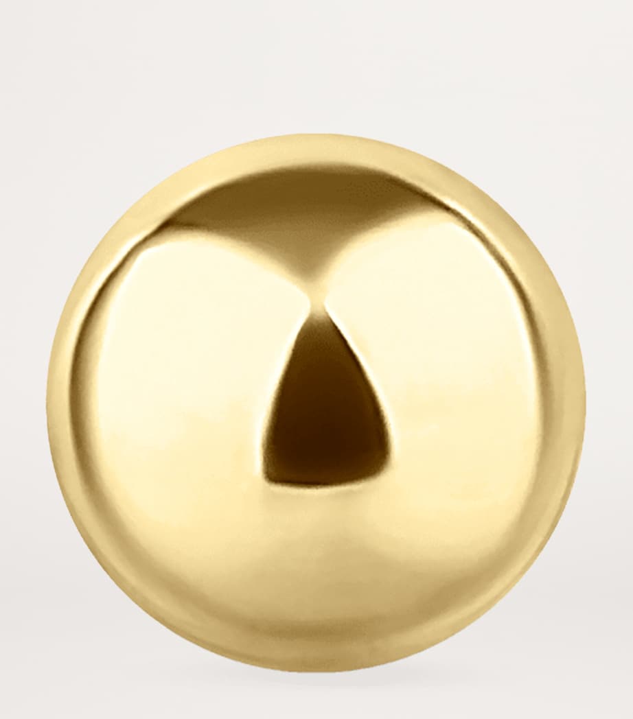 Ball Threaded Single Stud Earring (3mm) YELLOW GOLD Image 4