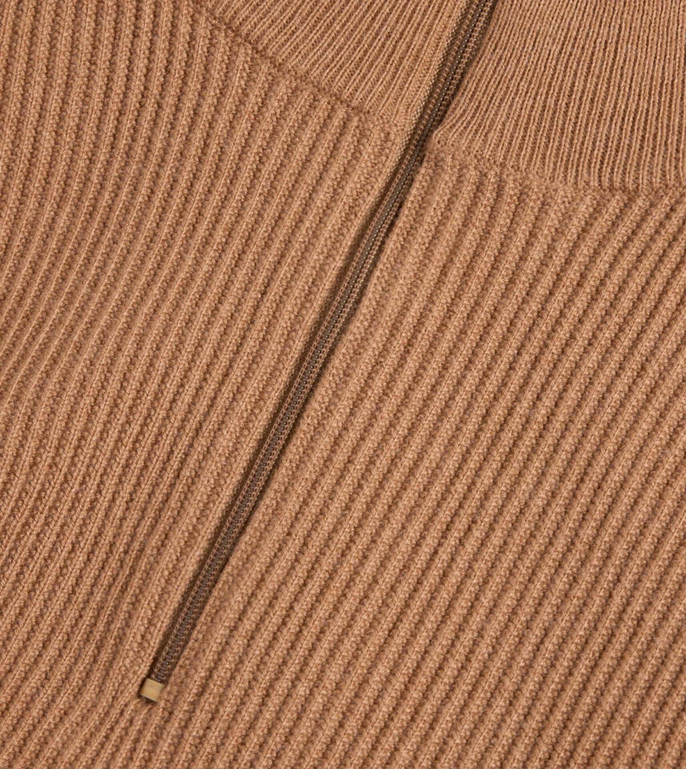 Cotton-Wool Quarter-Zip Sweater 18_LIGHT RUST Image 2