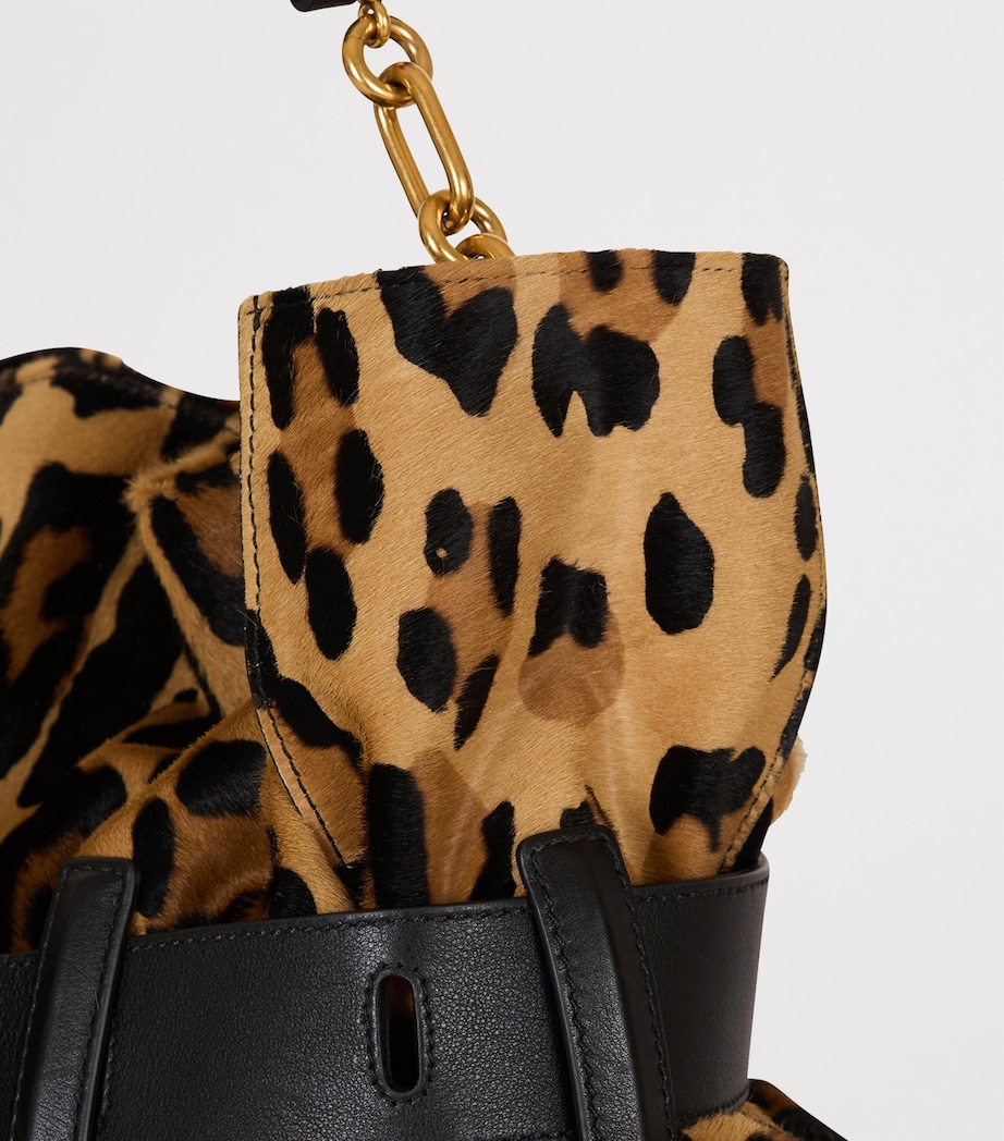 Medium Leopard Anthem Shoulder Bag WKS MULTI/ NOIR Image 7