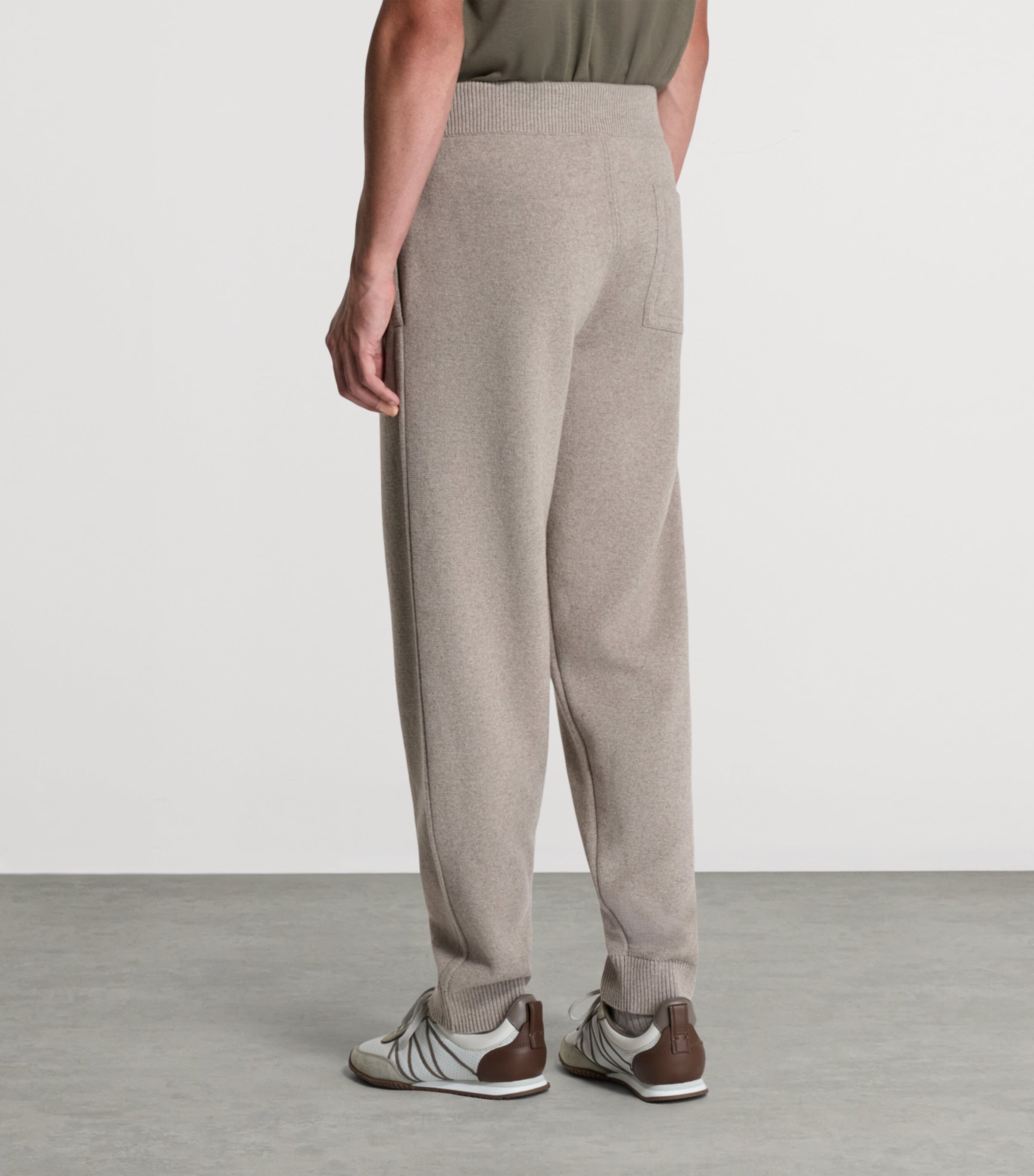 Dunhill Mens Cotton-Cashmere Athluxury Sweatpants Natural Image 3
