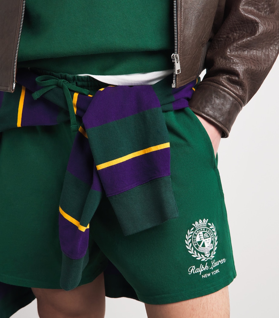 Polo Ralph Lauren Mens Cotton Drawstring Logo Shorts New Forest Image 3