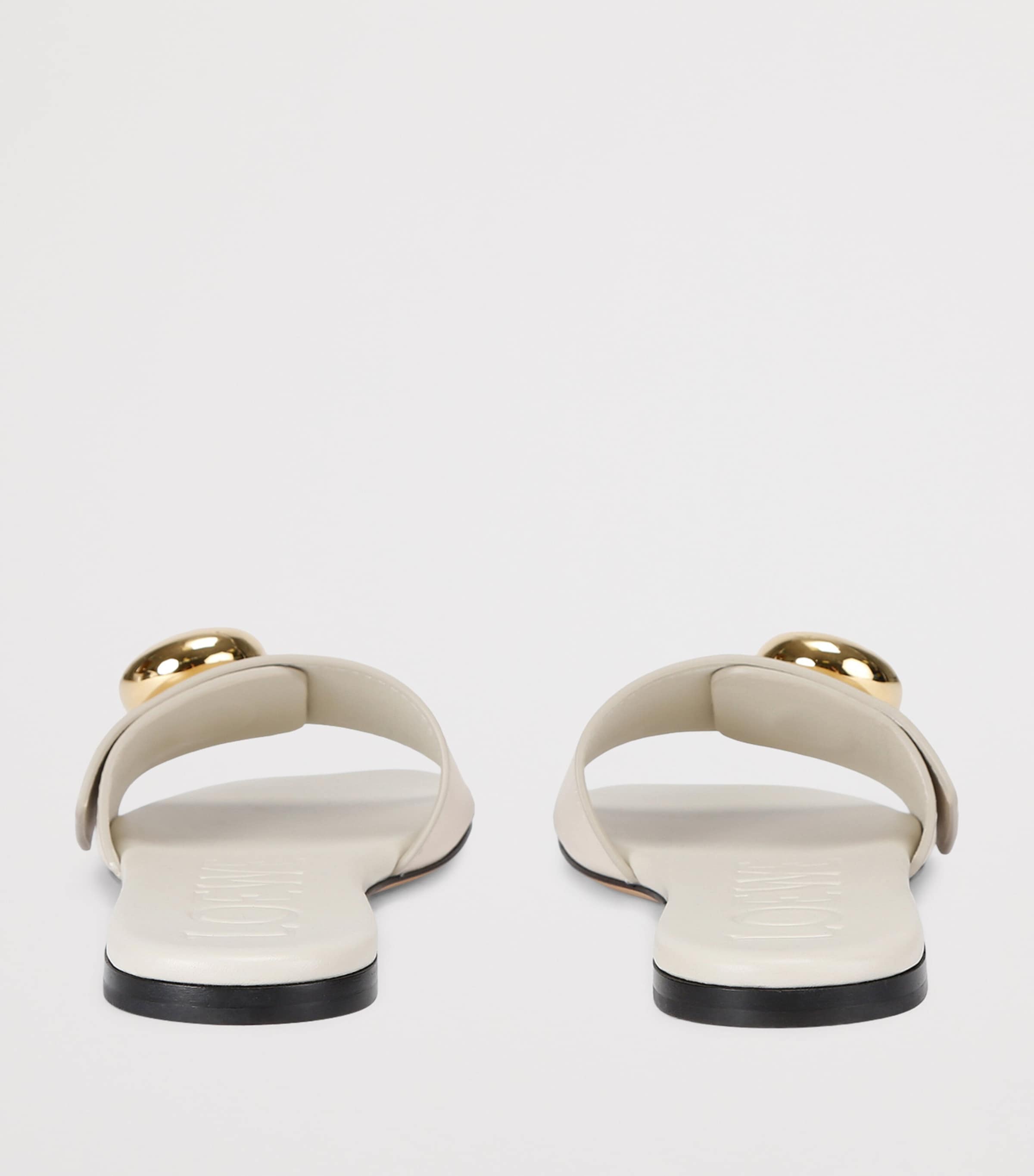 Leather Pebble Sandals CREAM Image 2