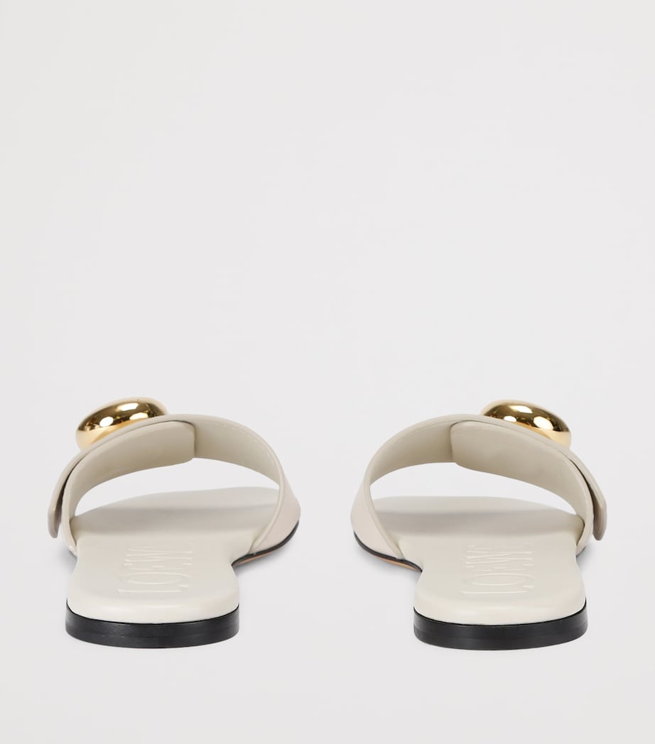 Leather Pebble Sandals CREAM Image 2