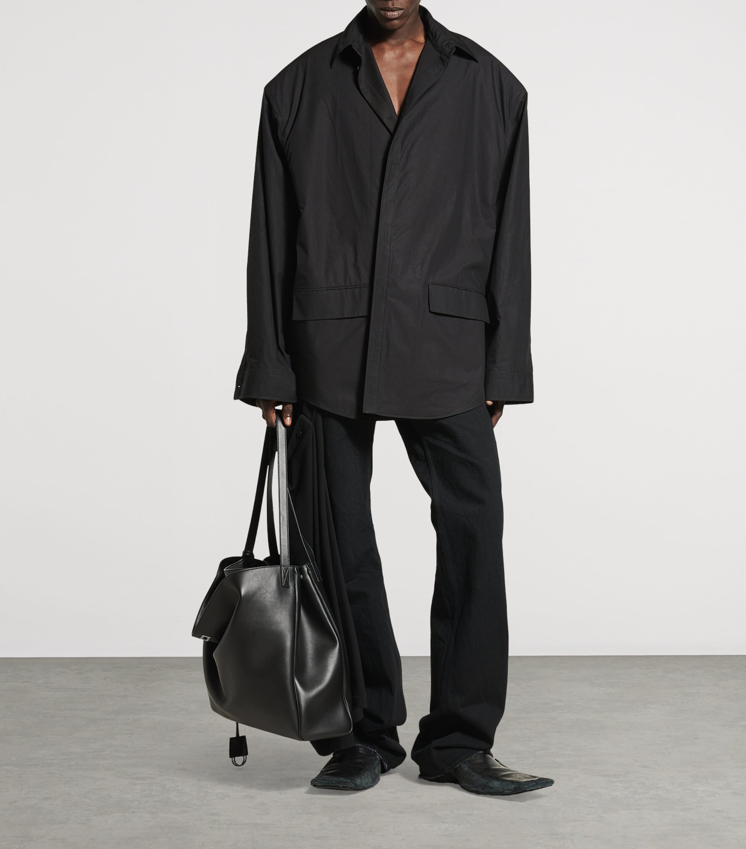 VIP【関税送料無料】希少 BALENCIAGA BLACK COTTON BLAZER Balenciaga Oversized Cotton Blazer | Harrods US
